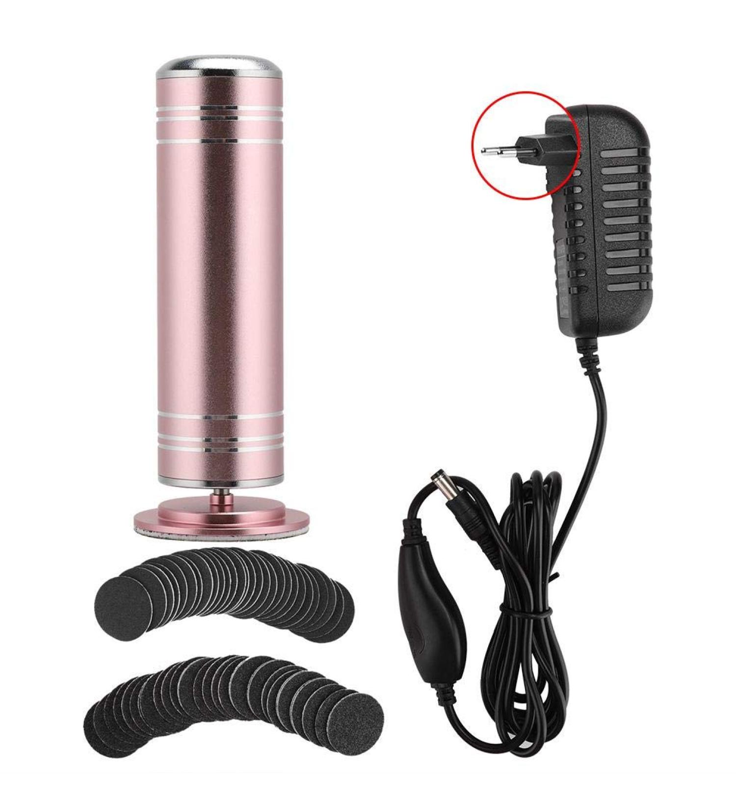 Buy Automatic Electrical Foot Horn Skin Remover - 60 Replacement Grinding Paper Slices - Powerful Pedicure Tool (Pink EU Standard) - Fast International Shipping - Buy Online on GoSupps.com