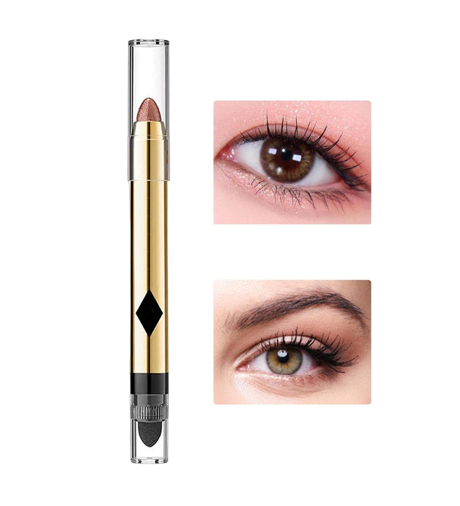 Eyeshadow Stick Double-Ended Pearlescent Eye Shadow Pencil Crayon | Shimmer Cream Eye Shadow Pencil Crayon Eye Brightener Highlighter Eyeliner Crayon Make Up Frifer 05# - Buy Online on GoSupps.com