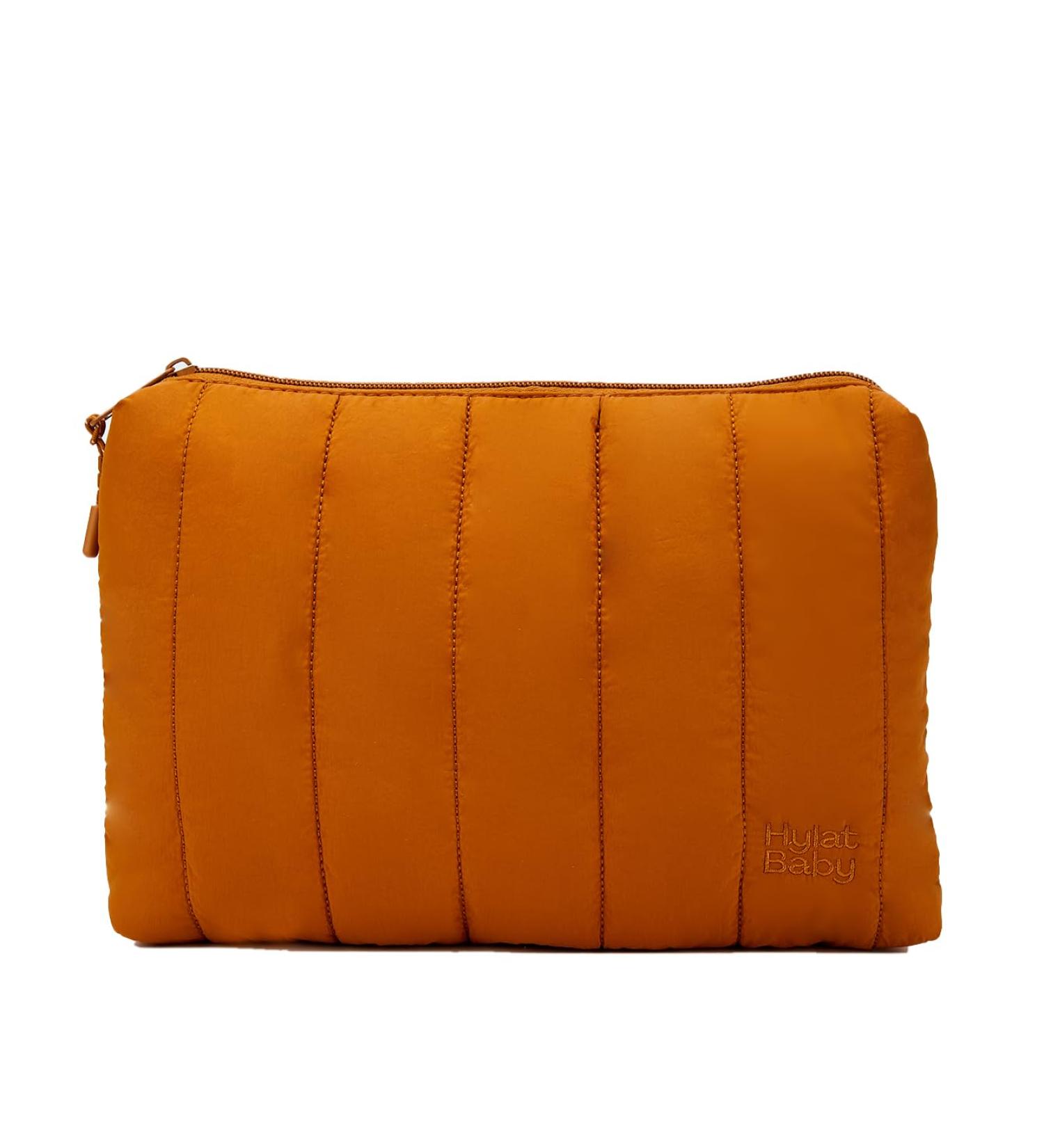 Hylat Baby Cosmetic Bag - Stylish Quilted Diaper & Toiletry Organizer - Versatile On-the-Go Brown Bag - Buy Online on GoSupps.com
