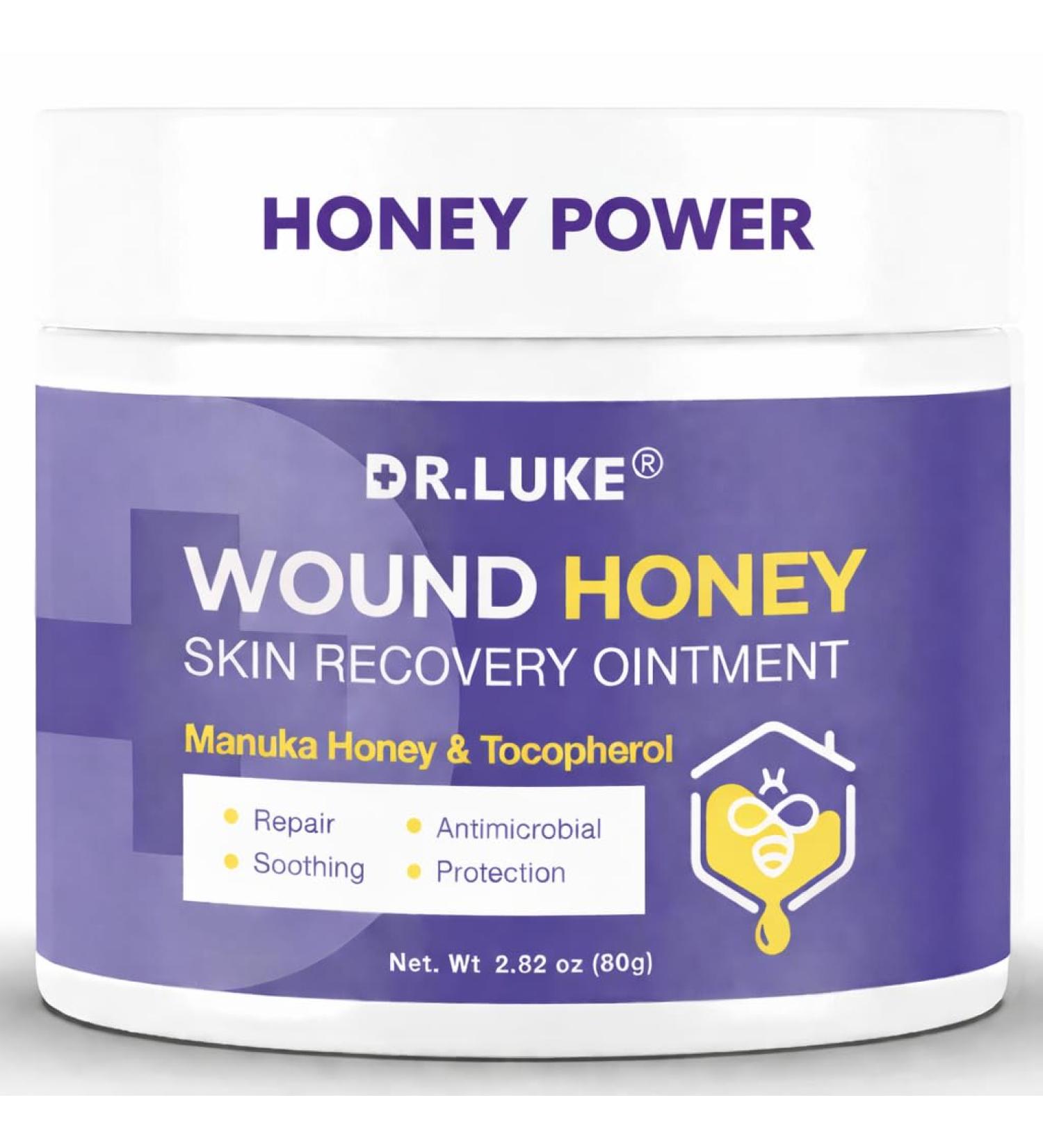 Dr. Luke Manuka Honey Wound care: Medihoney Wound Gel for Minor wounds & Skin Repair - Manuka Honey Medical Grade with Akkantoin 0.5% & Vitamin E - 2.82 oz (80g) - Buy Online on GoSupps.com