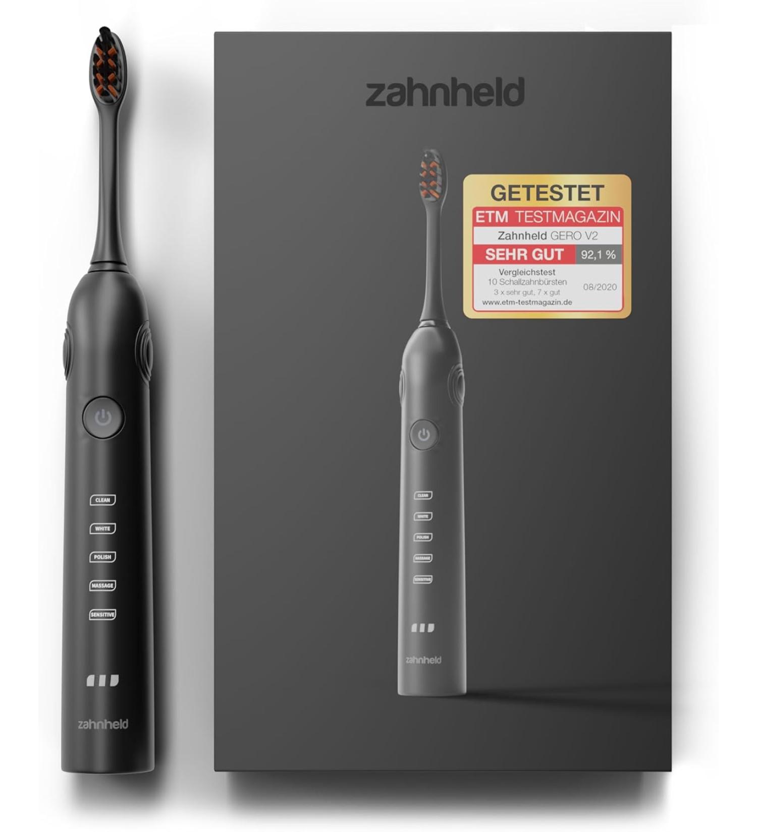 Buy Zahnheld Electric Sound Toothbrush Gero with Travel Case & Brush Head | 5 Cleaning Modes | Long Battery Life | Effective Daily Dental Care - Ship Worldwide - Buy Online on GoSupps.com