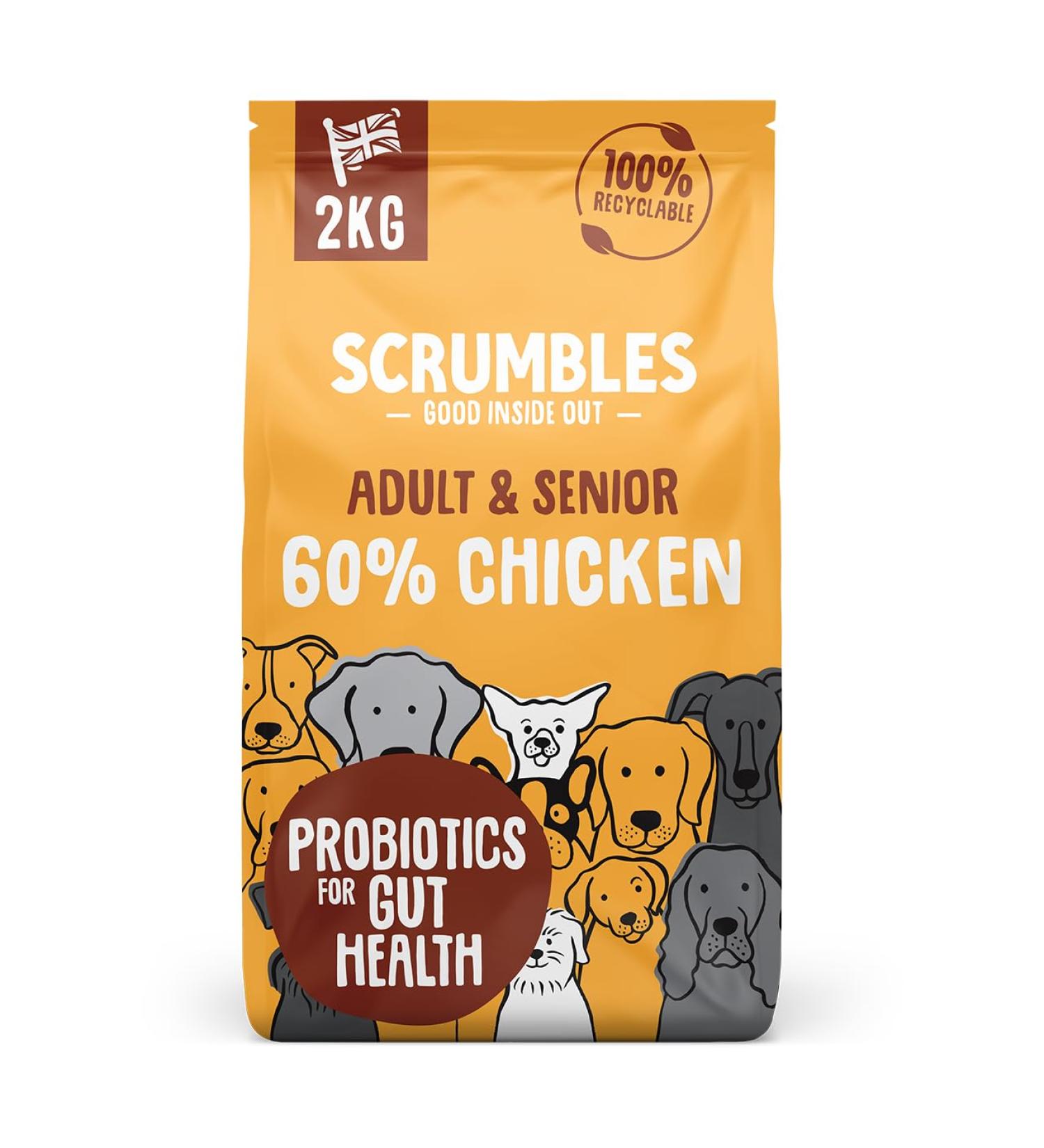 Scrumbles Dry Dog Food with Fresh Chicken 2 kg (Pack of 1) package may vary - Buy Online on GoSupps.com