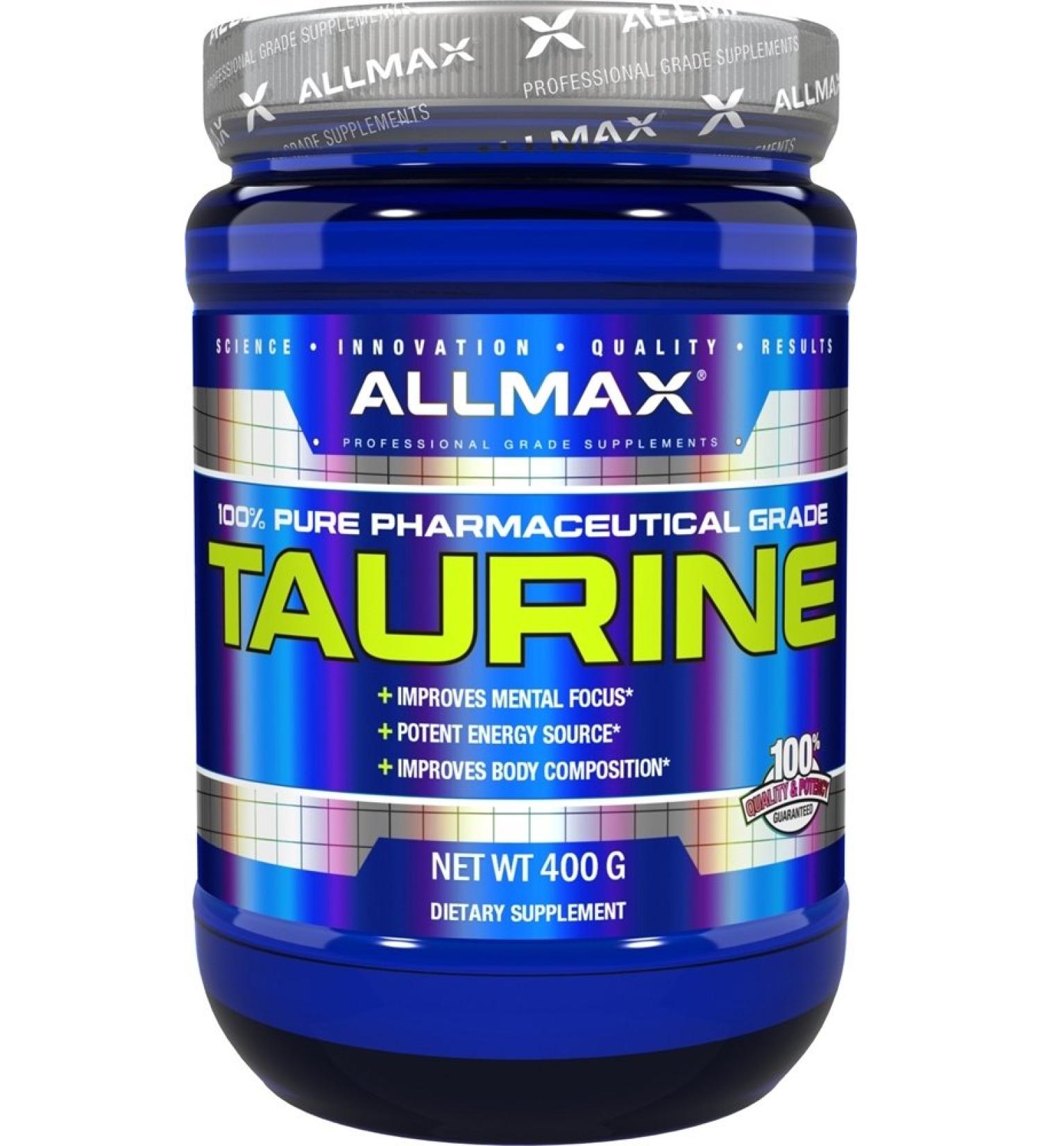 ALLMAX Nutrition Taurine 3000 mg - Vegan & Gluten-Free (14.11 oz | 400 g) - Buy Online on GoSupps.com