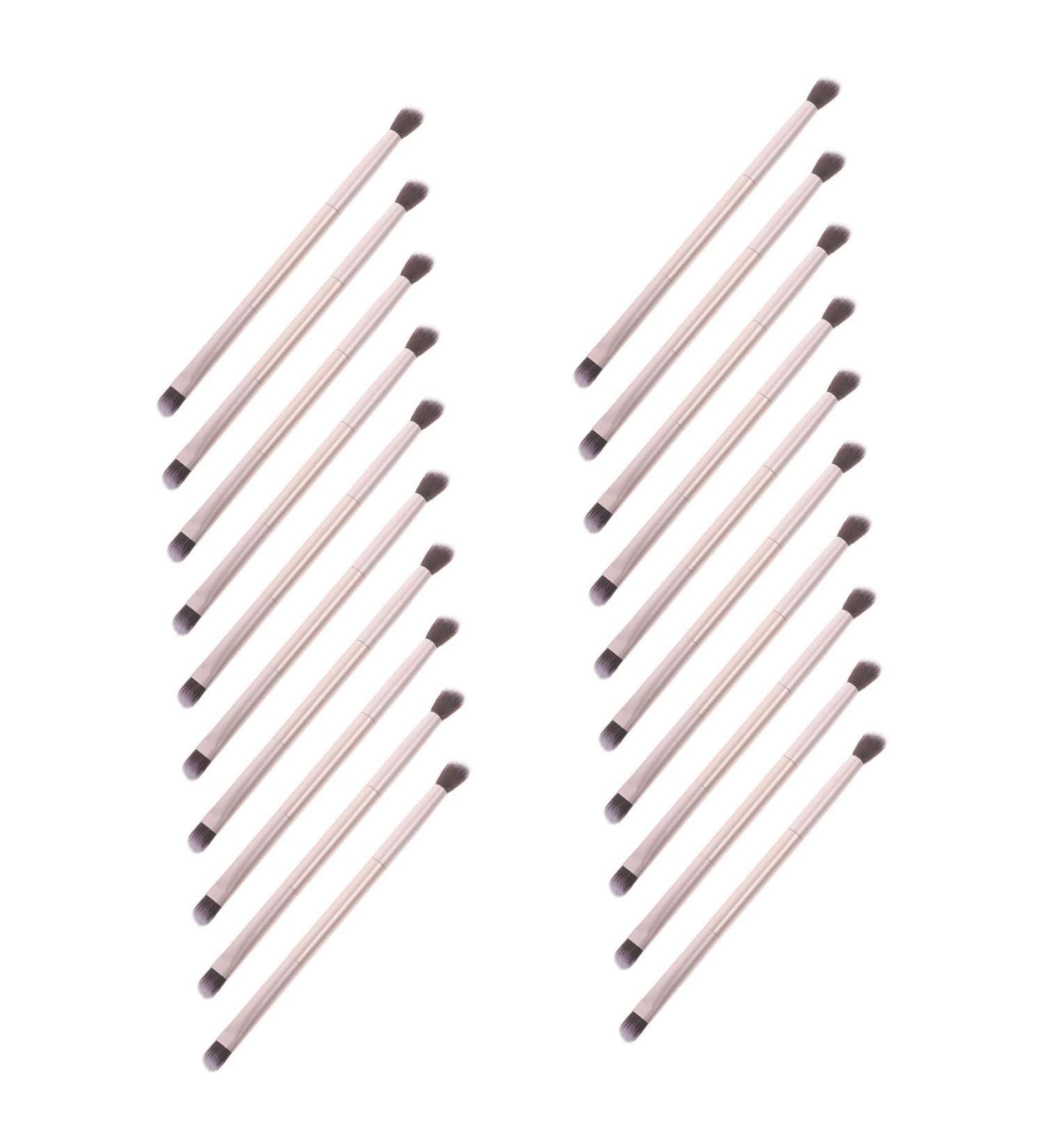 HAPINARY 20pcs Double Brush Makeup Brush Makeup Tool Cosmetic Brush Powder Applicator Golden - Buy Online on GoSupps.com