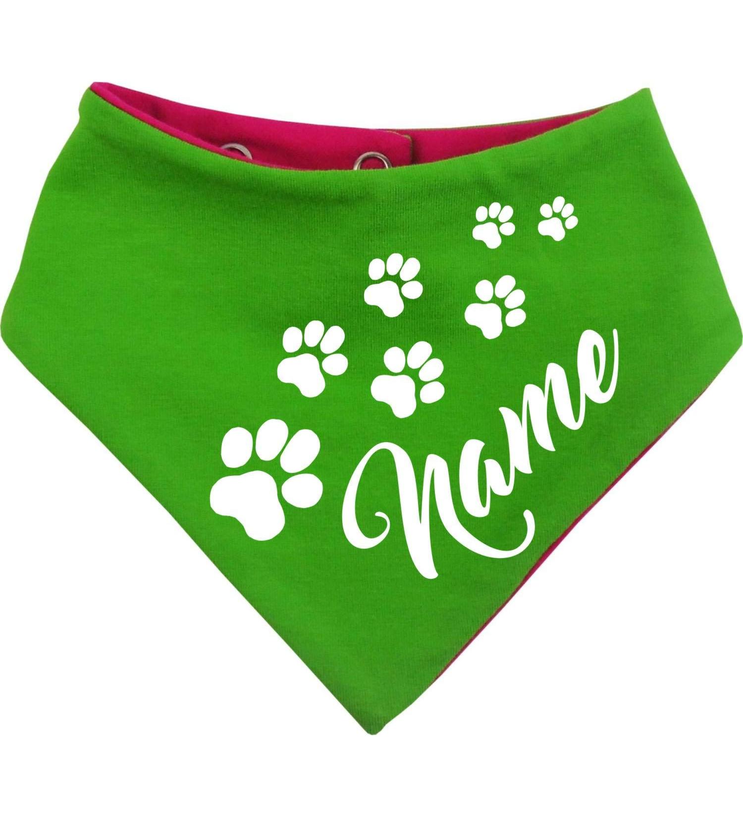 Both-Sided Multicolor Dogs Turning Towel - Customizable Size 4 (Neck 45-52 cm) - Pink Lime/Lime - Ideal for International Shipping - Buy Online on GoSupps.com