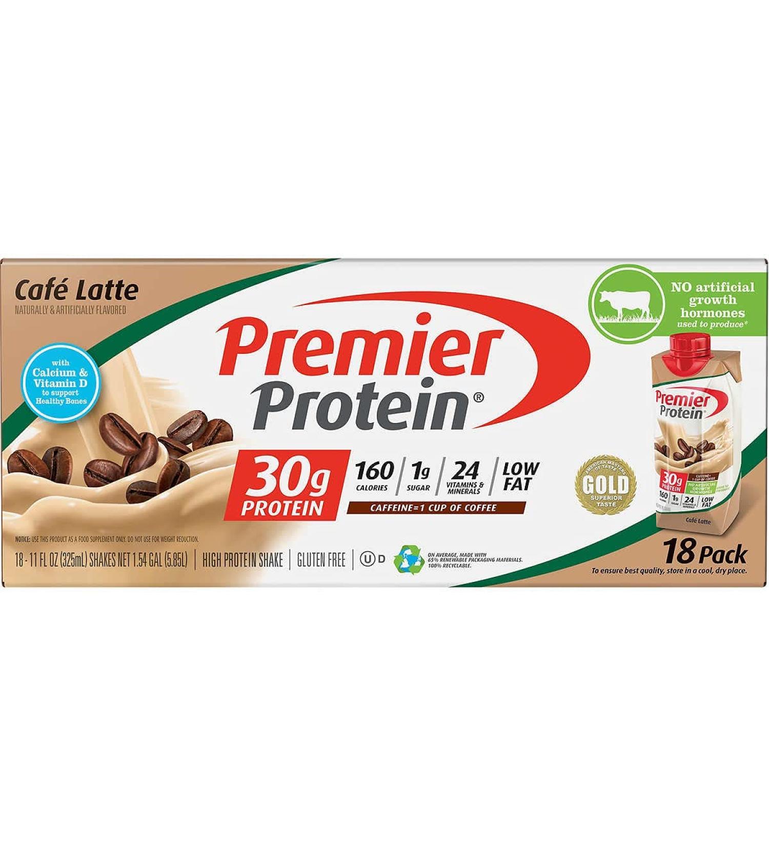 Premier Protein Shakes Caf Latte 11 Fluid Ounce (Pack of 15) - Buy Online on GoSupps.com