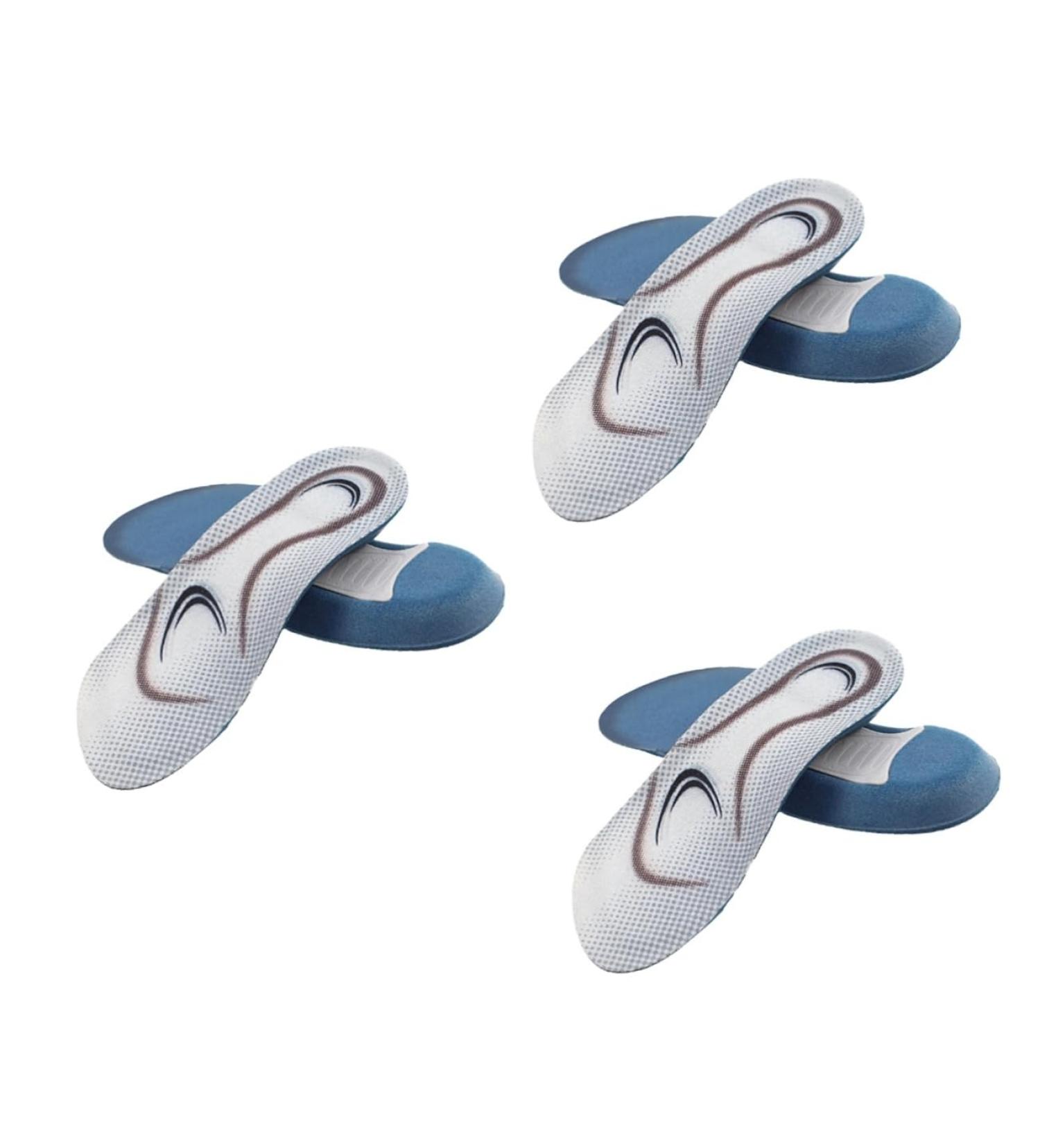 Mobestech Flat Foot Insoles - Arch Support Shoe Inserts for Plantar Fasciitis Relief - 3 Pairs for Men & Women - Buy Online on GoSupps.com