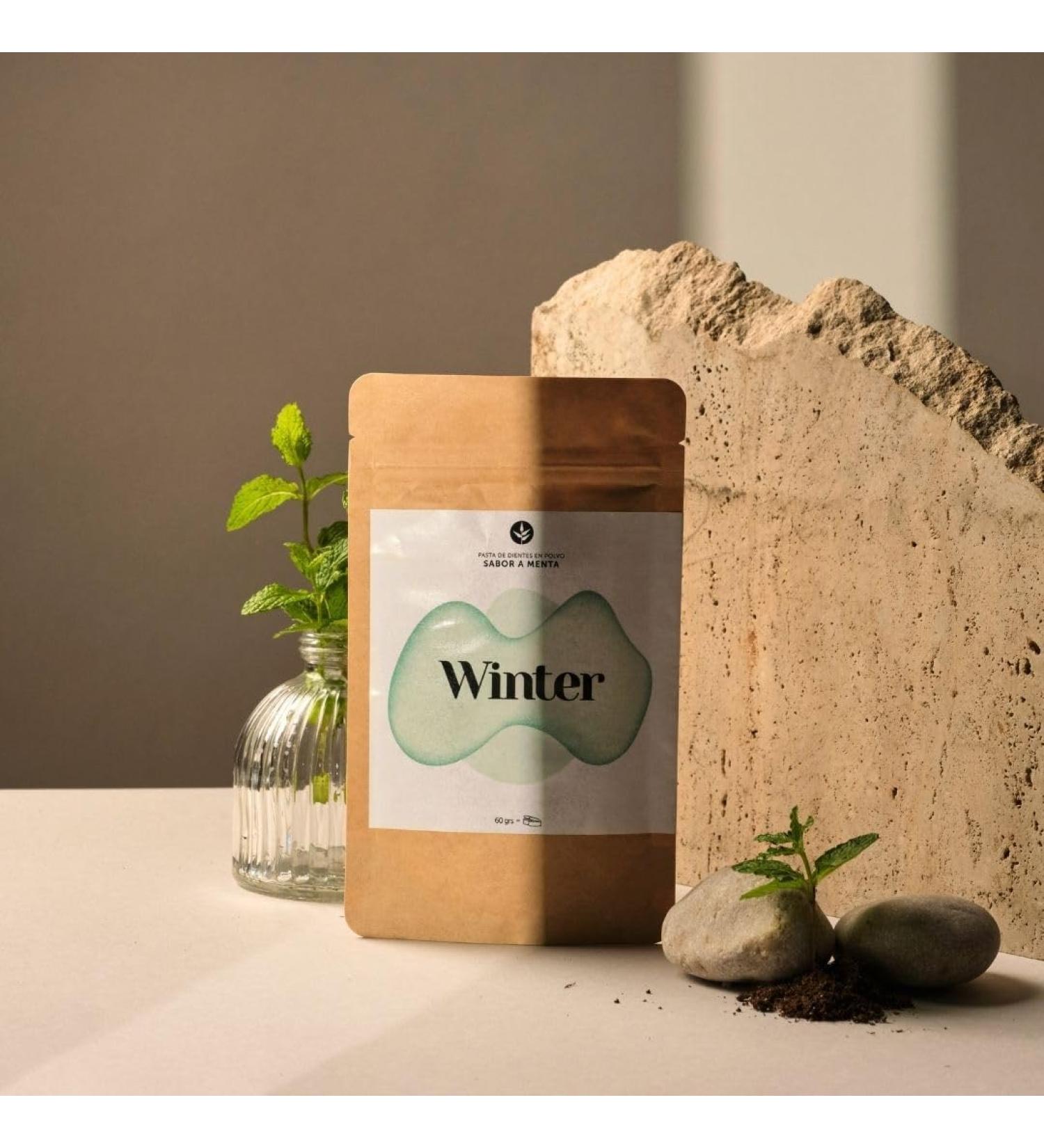 BANBU Winter Natural Powder Toothpaste Mint Flavor 120 ml Vegan Anti-cavity and Gum Protection