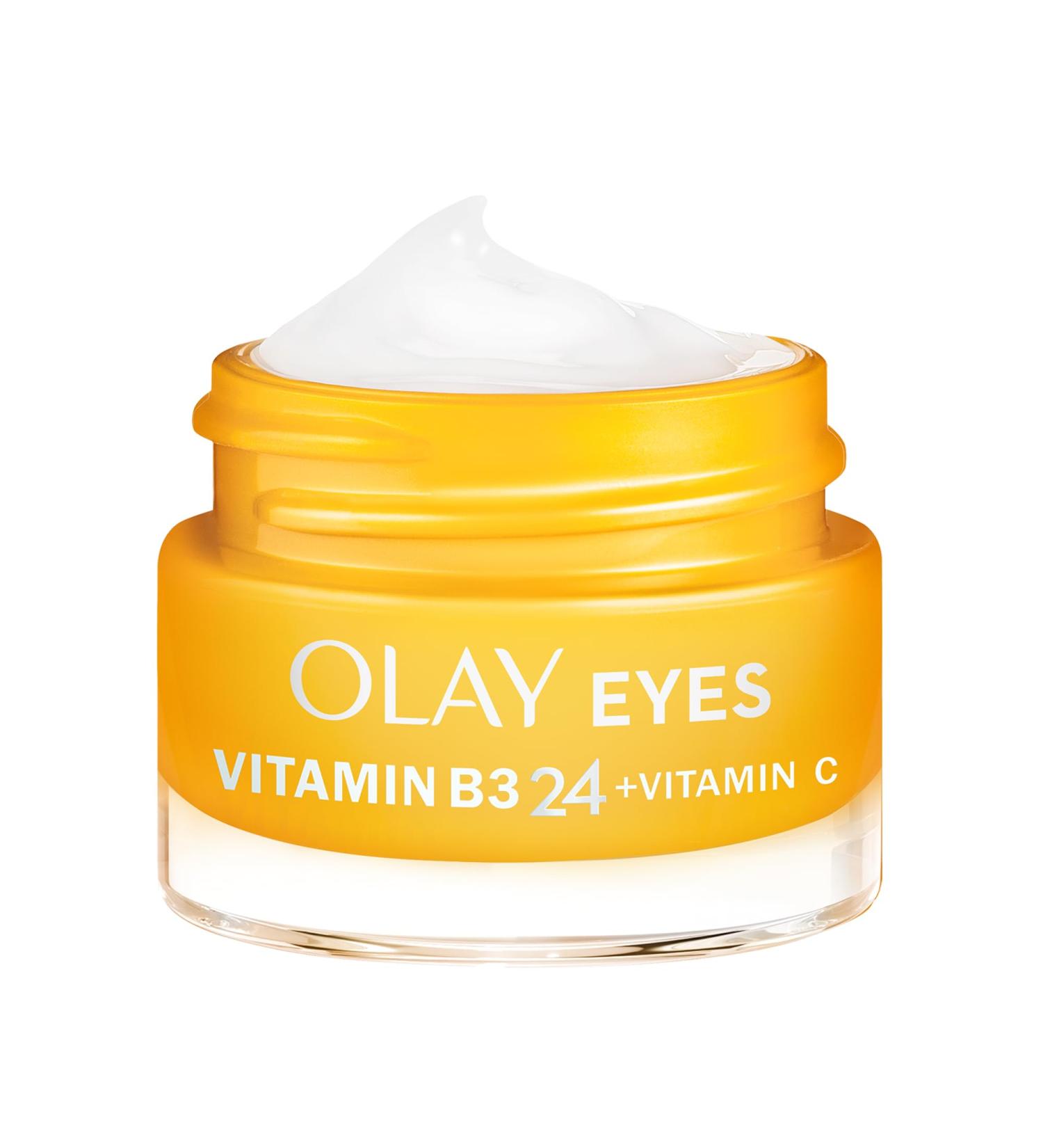 Olay Vitamin B3 24 + Vitamin C Eye Cream with Vitamin B3 Vitamin C and Peptides for Visibly Brighter Skin 15 ml - Buy Online on GoSupps.com