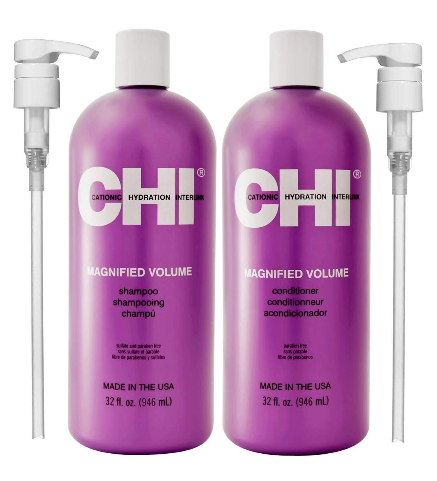 Chi Magnified Volume Shampoo & Conditioner 32oz Duo w/Pumps