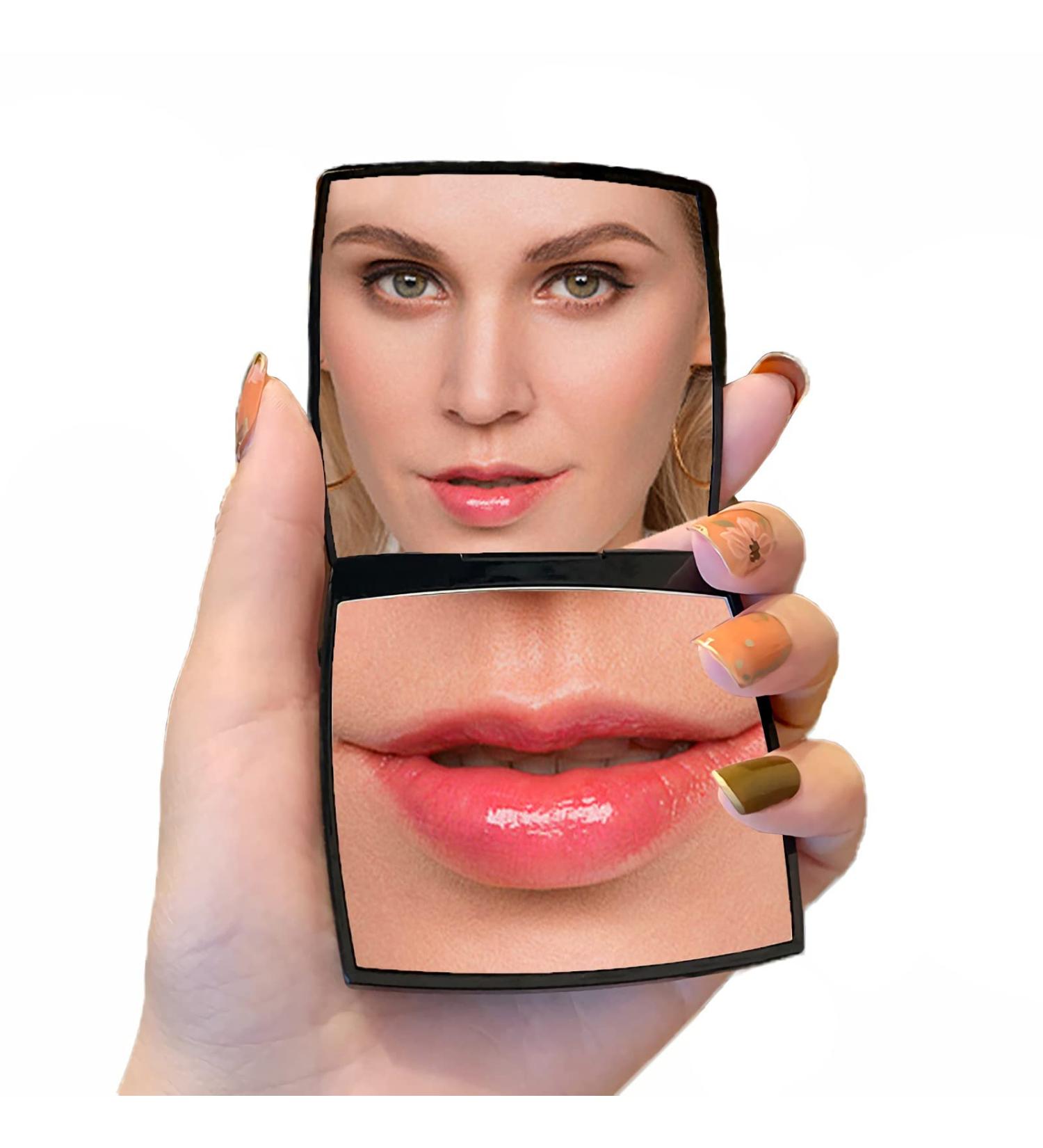 KEQKEV Compact Travel Mirror | Stylish Handheld Makeup Mirror | Portable Pocket Size for On-the-Go  - Buy Online on GoSupps.com