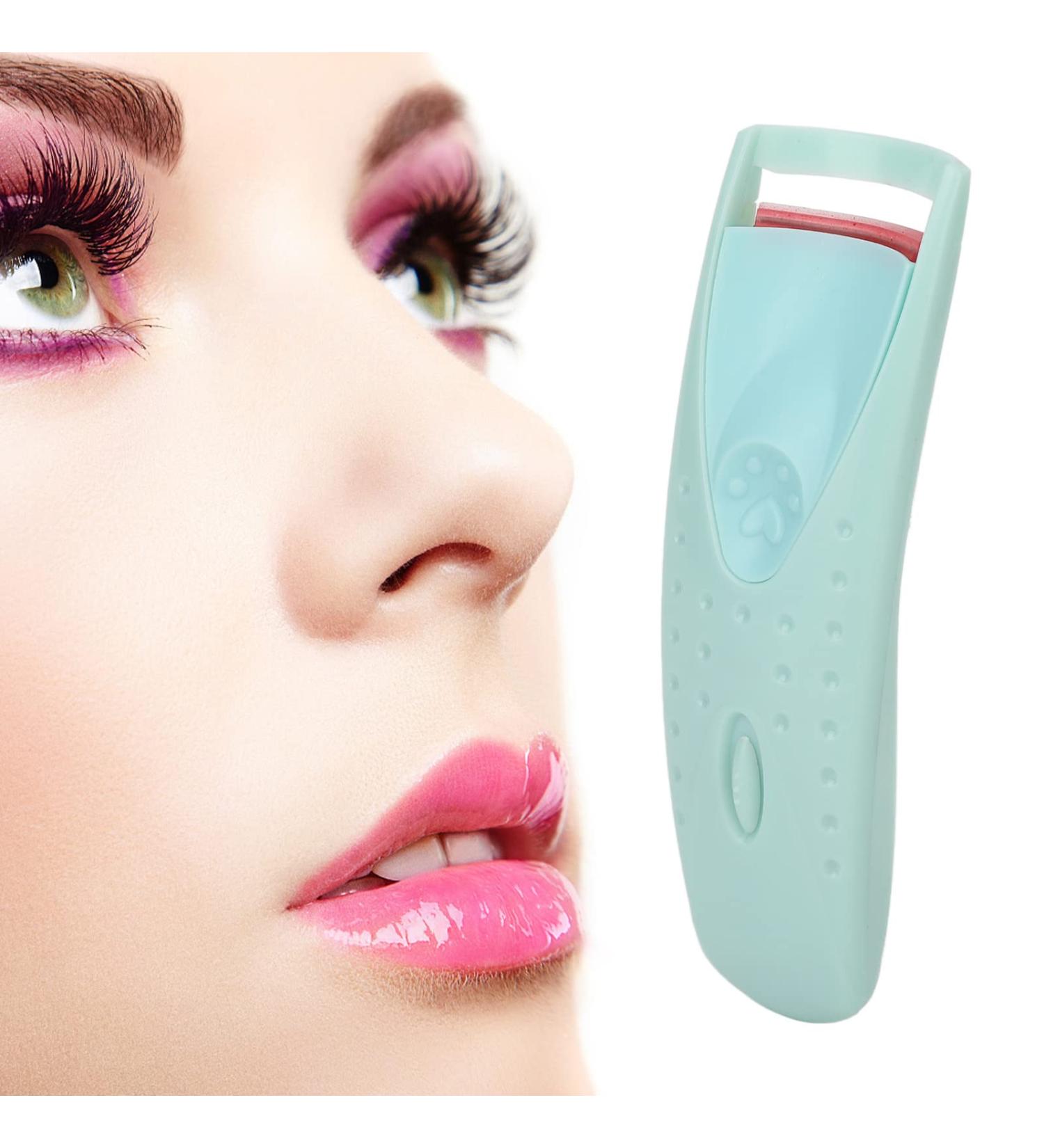 Best Heated Eyelash Curler - Rechargeable Electric with LCD Display for 24-Hour Curling (Green) - International Shipping Available - Buy Online on GoSupps.com