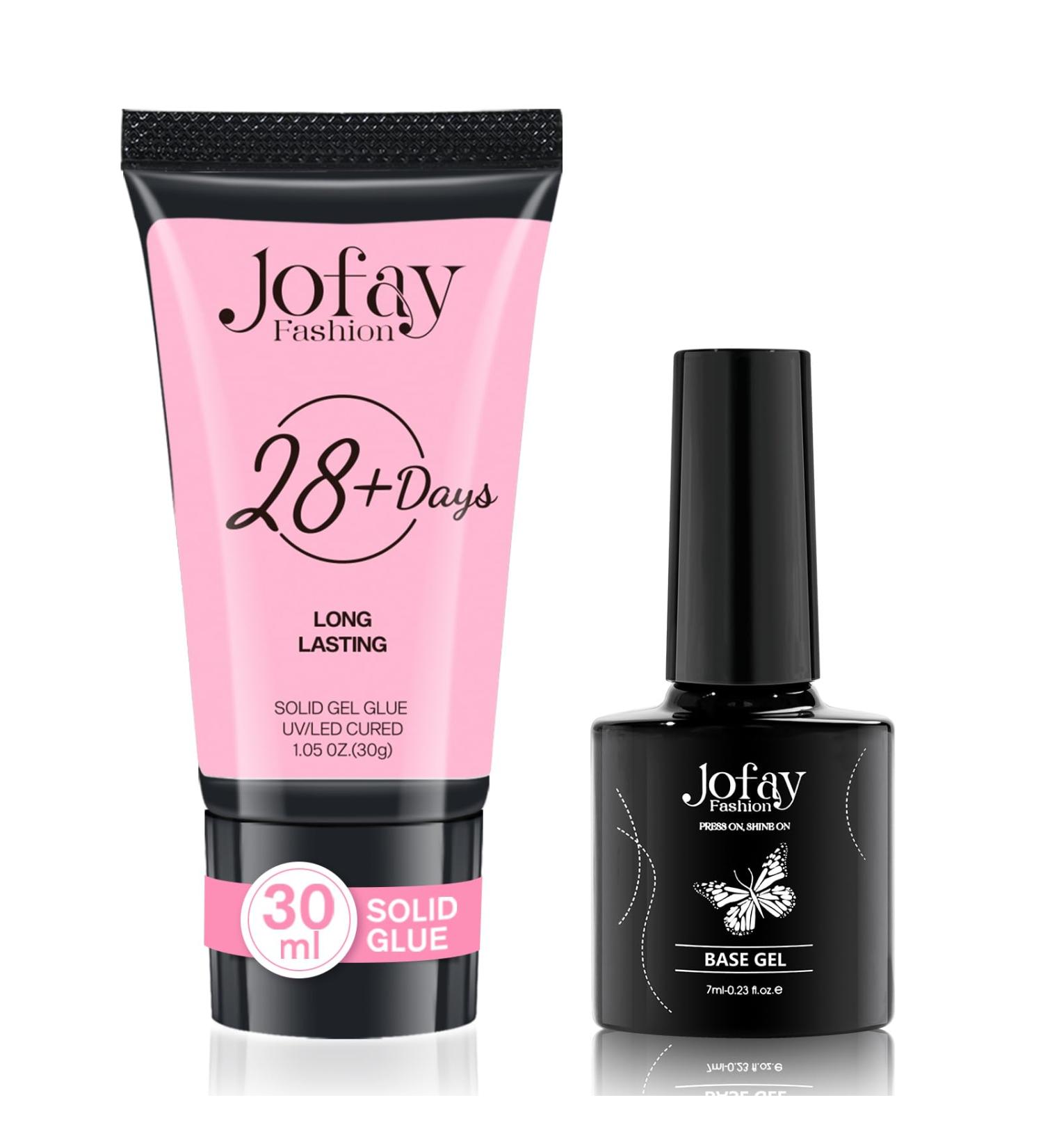 Solid & Base Nail Gel Set - 30g Solid Gel & 0.23 Fl Oz Base Gel for Press On Nails | Long Lasting UV/LED Cured Strong & Durable - Buy Online on GoSupps.com