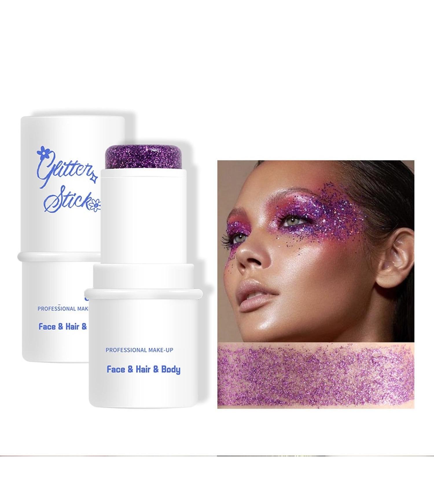 Buy MAEPEOR Body Glitter Stick | 8 Colors Mermaid Sequins Gel for Face Body Hair & Eyes Holographic Chunky Glitter (Color 08) - Worldwide Shipping - Buy Online on GoSupps.com