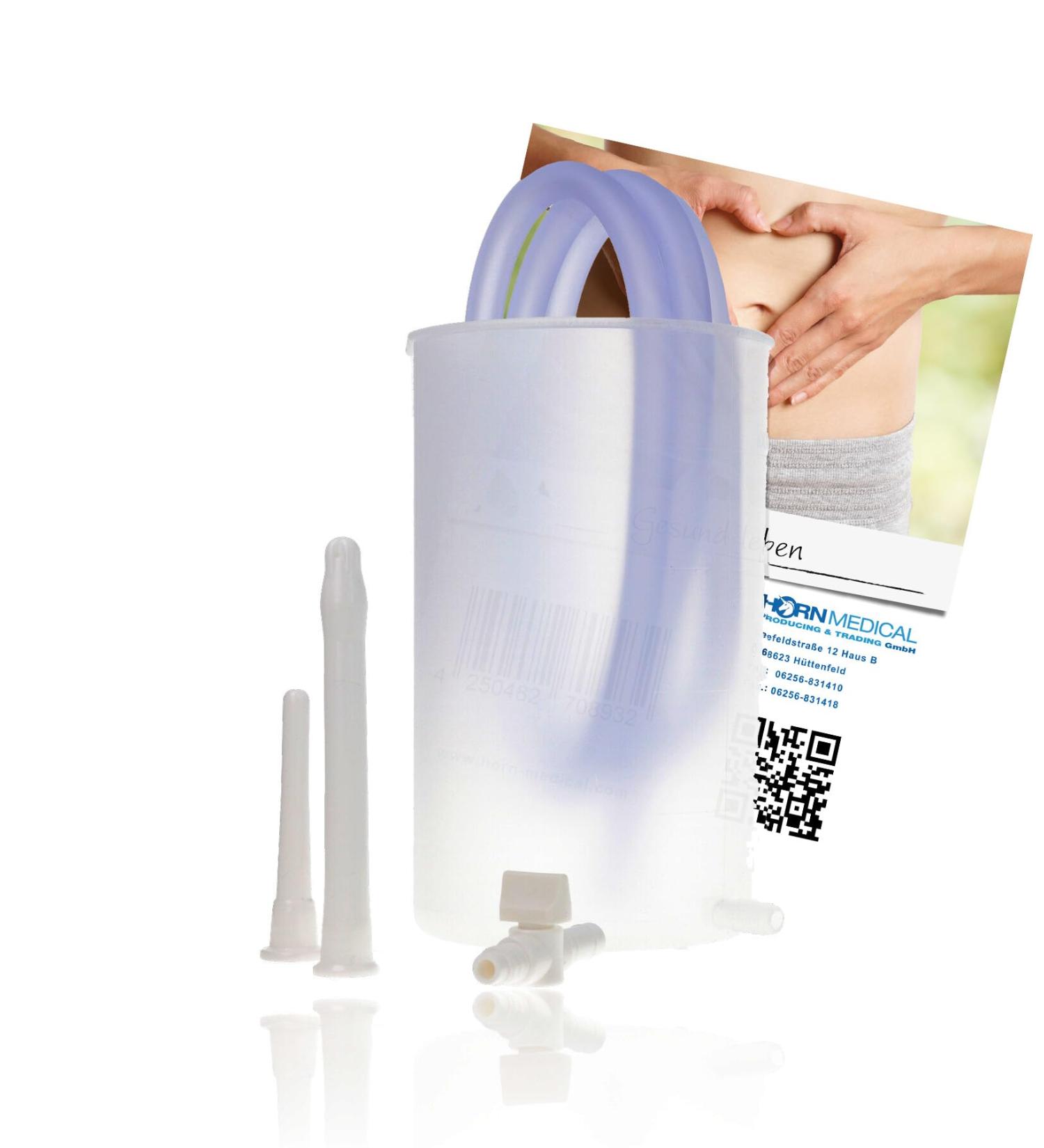 Horn Medical Insert Cups for Intestinal Cleaning & Vaginal Irritation - Easy Self-Application (1 Liter) | International Shipping - Buy Online on GoSupps.com