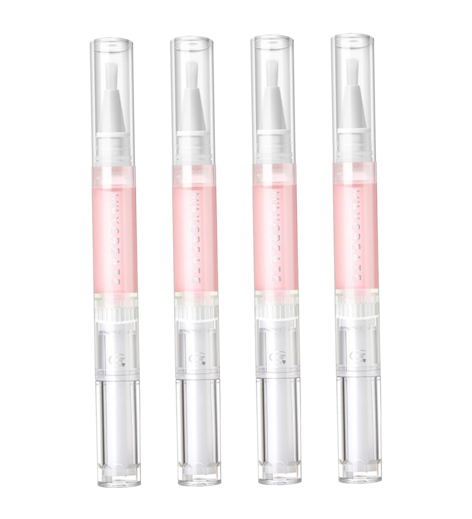 Stylo huile pour ongles 4 pi ces huile de croissance des ongles rotative 360 cuticule rose pour stylo de soin portable pour hydrater renforcer et claircir - Buy Online on GoSupps.com