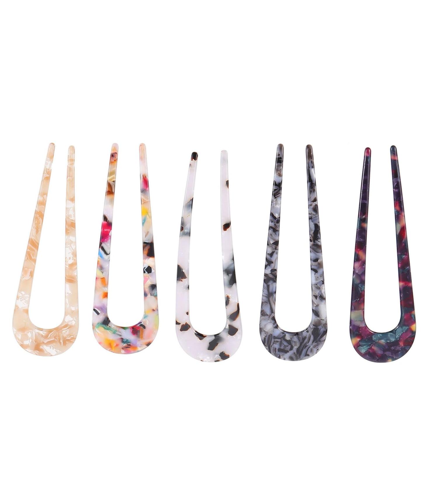 Lurrose 5pcs Chic U Shape Hair Clips - Elegant Retro Hairpins for Ladies | International Shipping - Buy Online on GoSupps.com