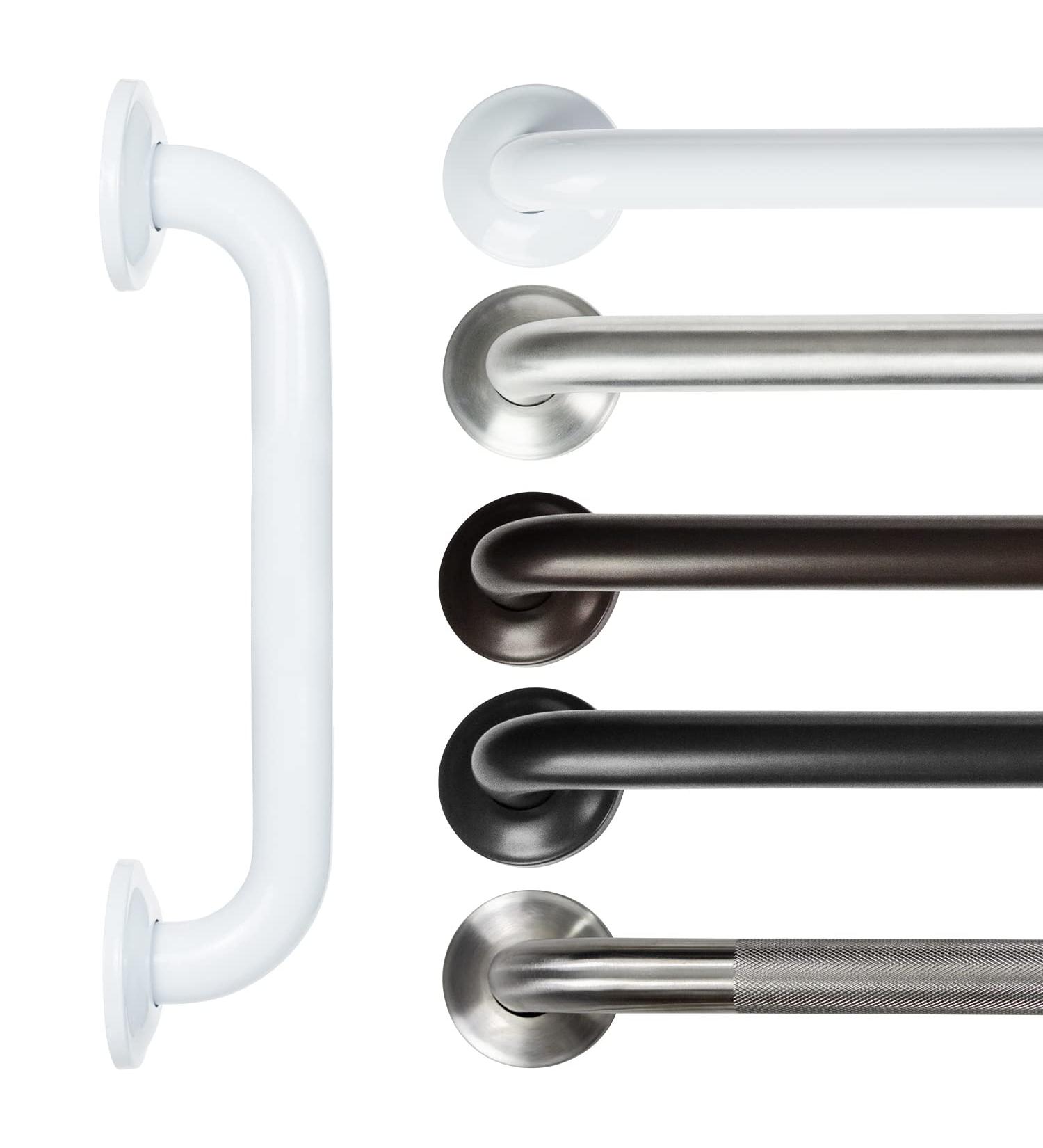 Vive Grab Bar for Bathtubs and Showers - Handicap Bathroom Safety Rail - 12 White - Elderly & Disability Support - Buy Online on GoSupps.com