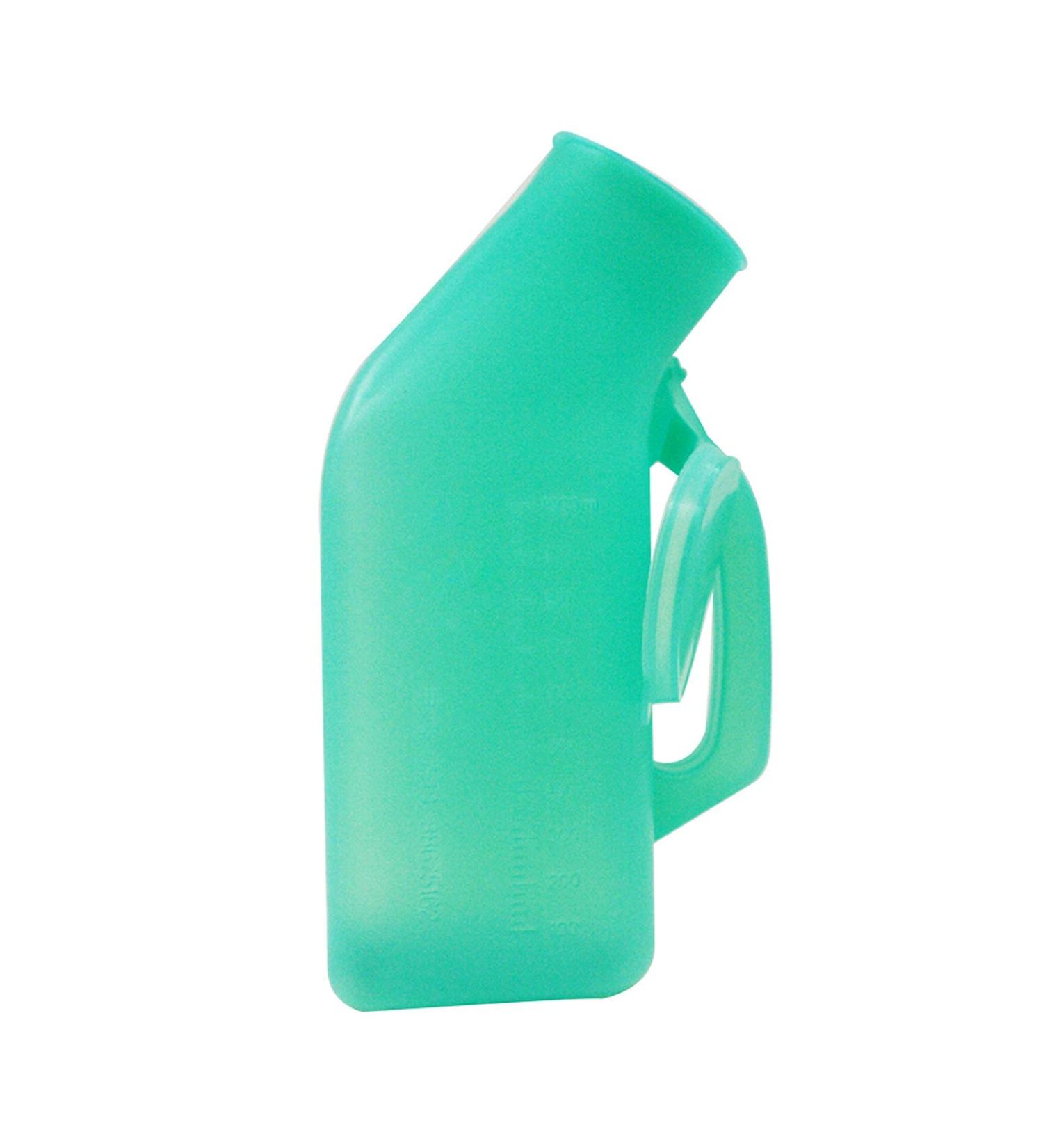 Male Urinal 1000ML Long Neck Incontinence Pee Bottle Plastic Urine Collection Device Spill Proof Device Portable Urinal Bottle Snap-On Lid(Green) Happy - Buy Online on GoSupps.com
