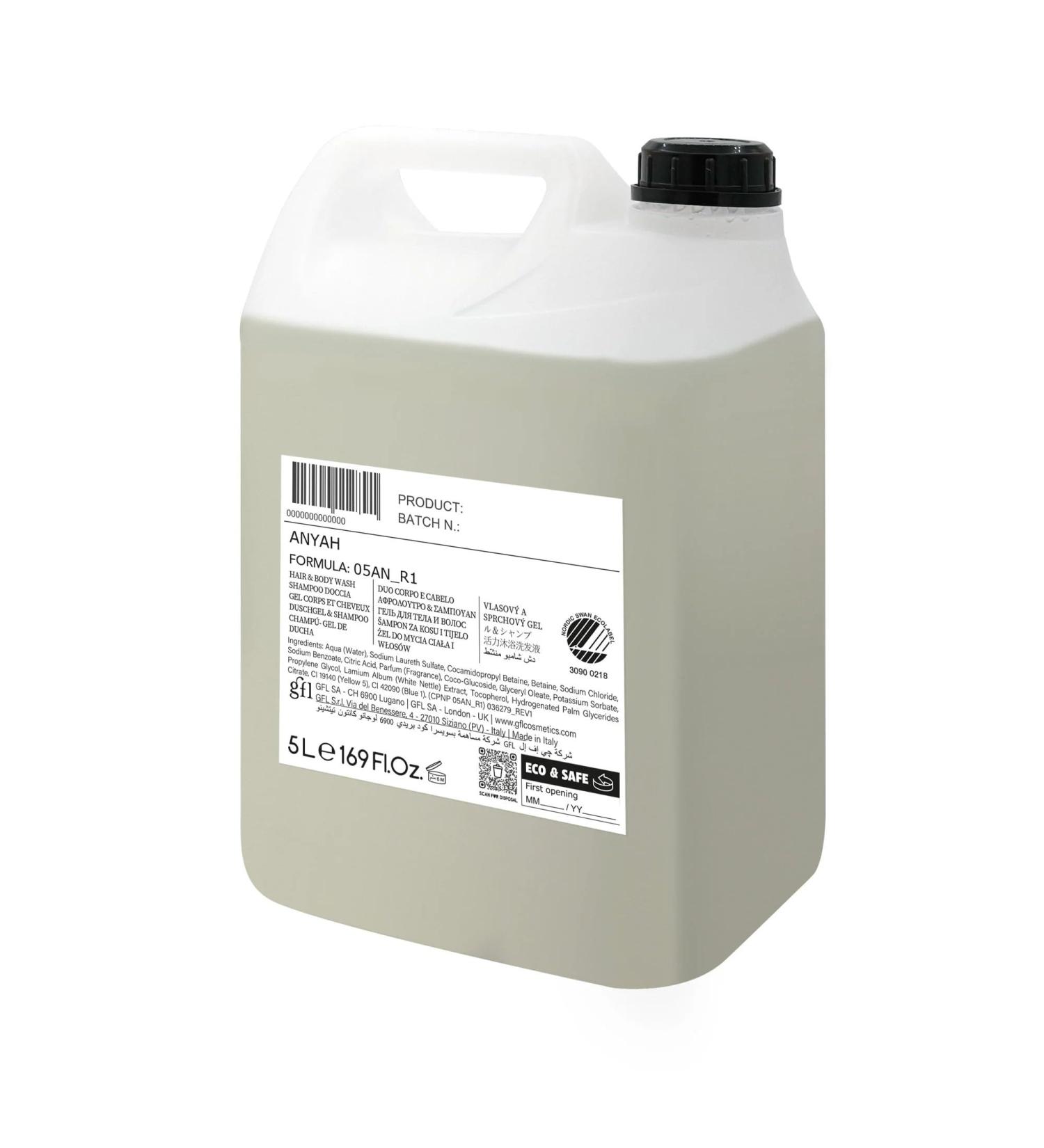  Anyah ANYAH 2-in-1 Shower Shampoo 5L with White Nettle - Vegan - Ecolabel Certified - Refill for Body and Hair - Buy Online on GoSupps.com