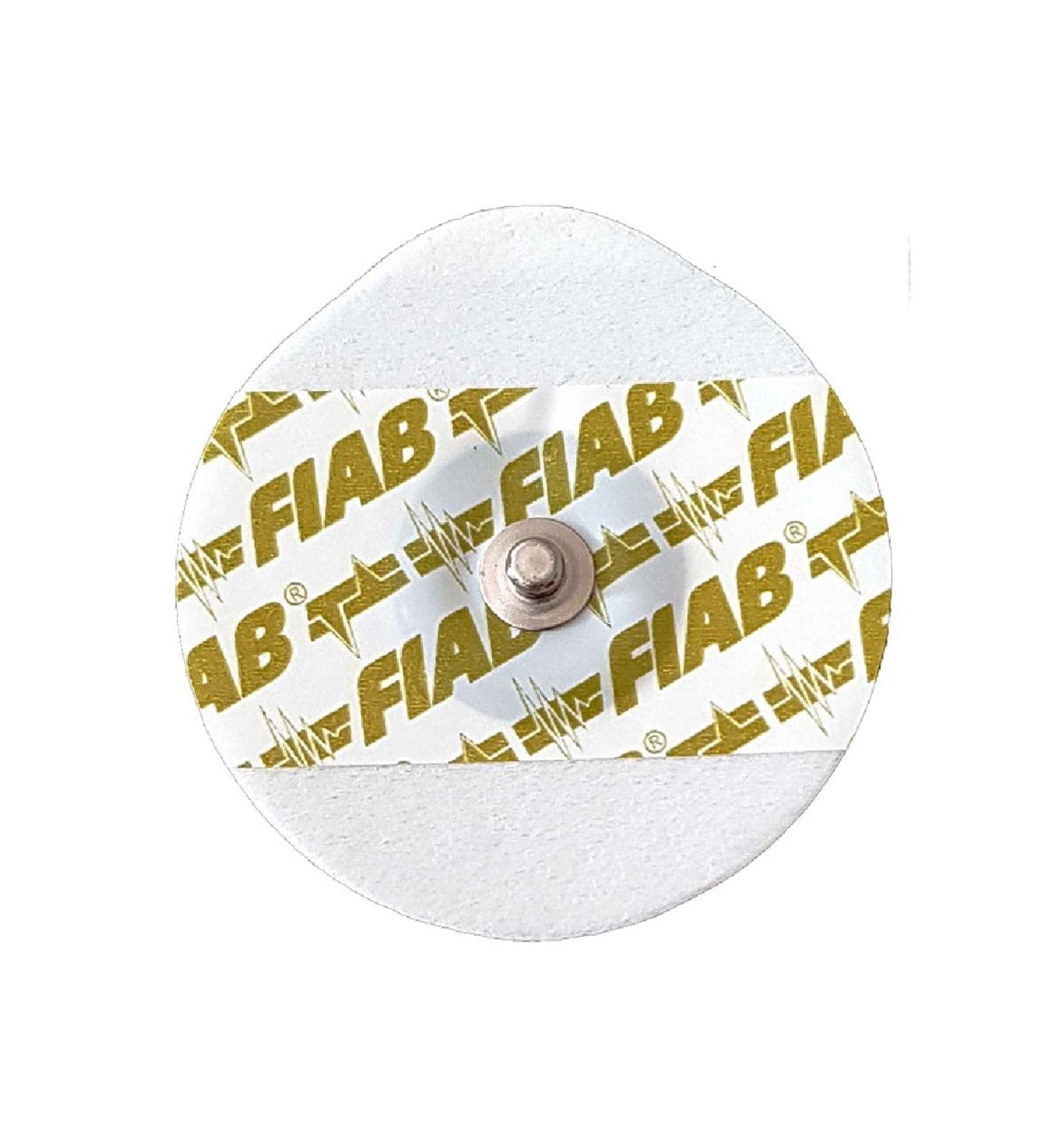 Fiab - Universal Disposable ECG Electrodes Made of Foam Oval Shape 48x50 mm Adults 1 Pack of 50 electrodes. Foam-Adulti 48x50 mm