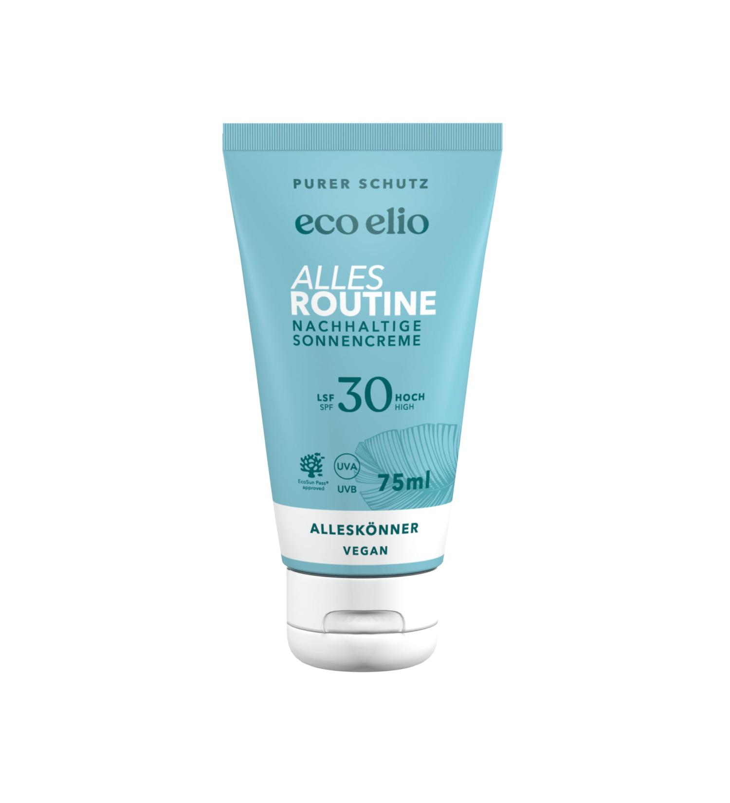 Eco Elio LSF 30 Sustainable Sunscreen 75ml | Octocrylene-Free & Microplastic-Free | Best Face Sunscreen for All Skin Types - Buy Online on GoSupps.com