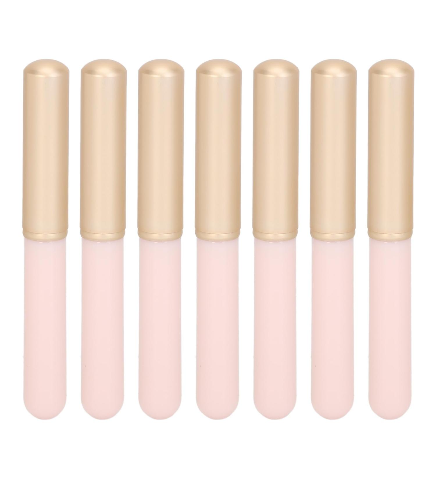 7pcs Round Head Portable Pink Handle Lip Smudge Brush Lip Blending Brush with Lid Professional Lip Smudge Brush for Lipstick Round End Lip Brush for Women Girl Gift(Pink 7 Pieces Of Set) - Buy Online on GoSupps.com