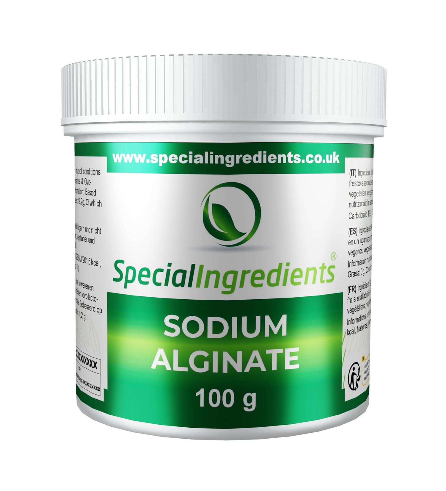 Special Ingredients Alginate de Sodium en poudre 100g - Extrait d algue - paississant mulsifiant & am liorateur de texture - Convient aux vegans & v g tariens - Emballage recyclable 100 g (Lot de 1) - Buy Online on GoSupps.com