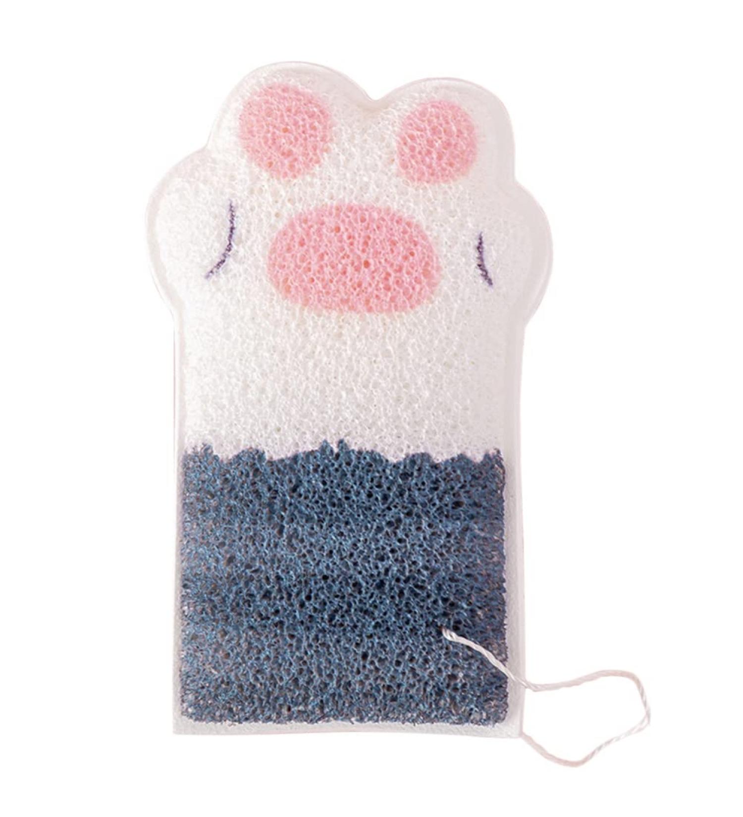 OSALADI Kids Cat Claw Bath Mitt - Exfoliating Animal Sponge for Children's Shower - Grey - Buy Online on GoSupps.com