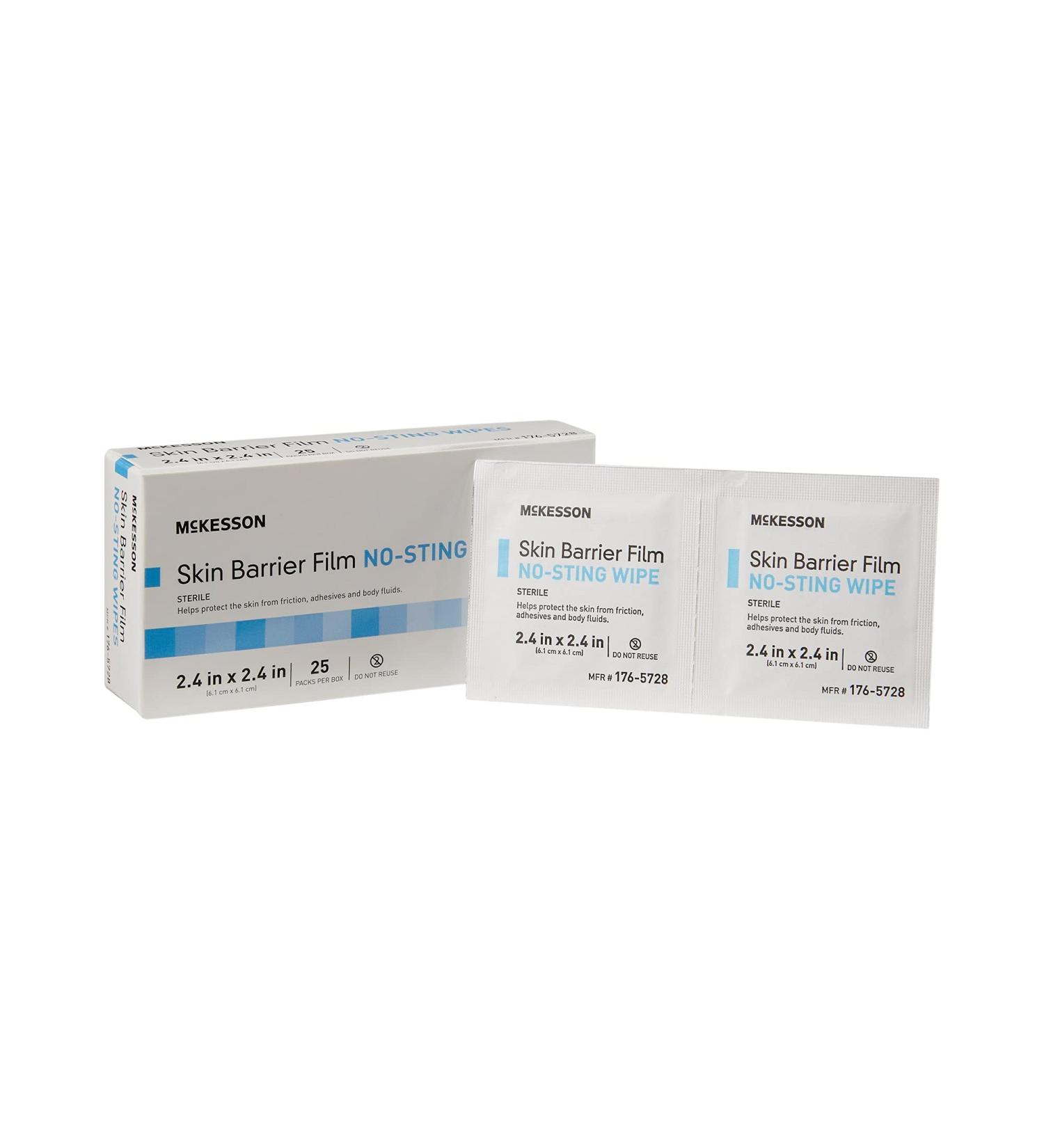 McKesson Sterile Skin Barrier Film No Sting Body Wipe, 25 Individual Packets - Buy Online on GoSupps.com