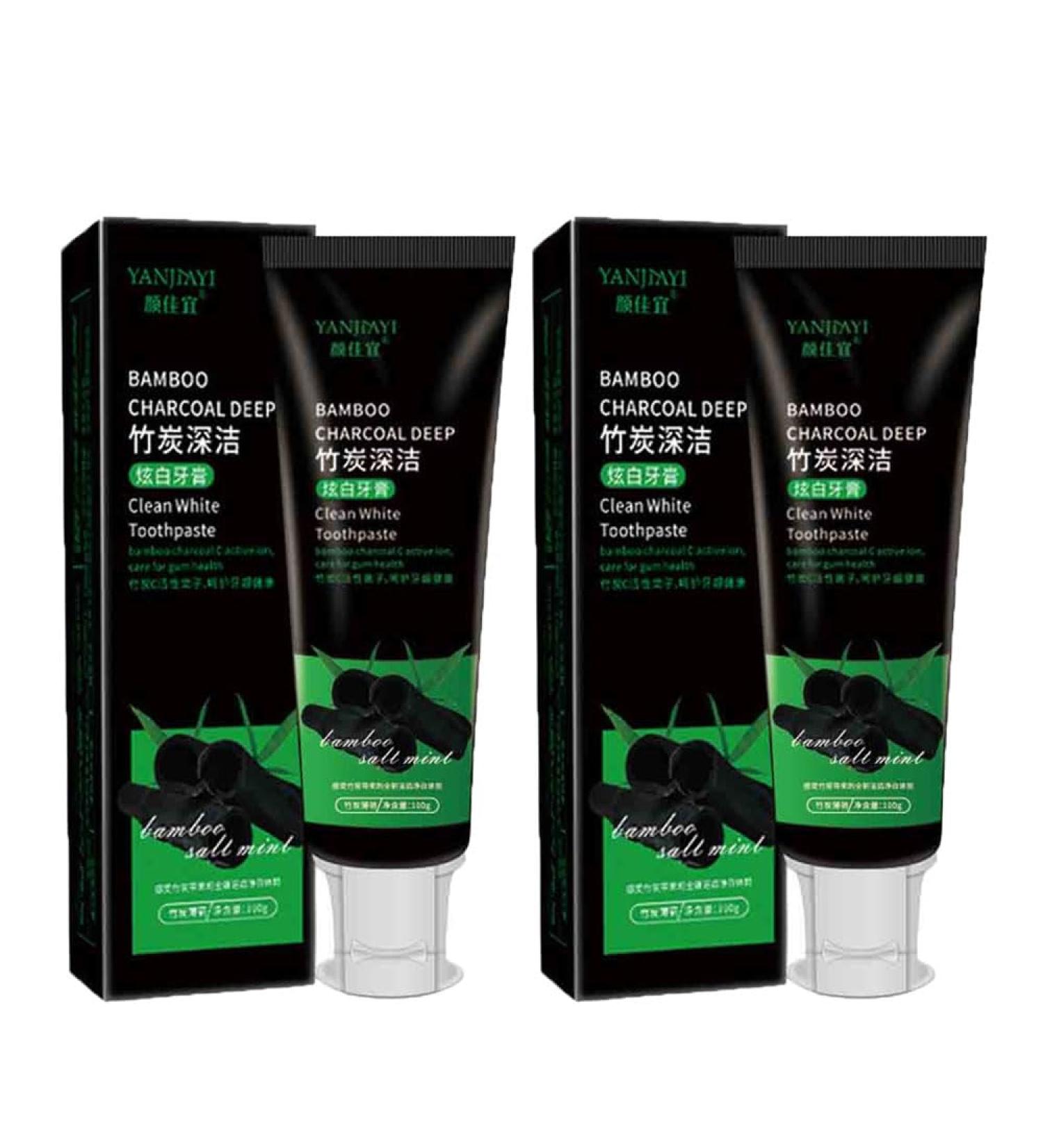 Buy Bamboo Charcoal Toothpaste - Activated Carbon Whitening Natural Deep Clean for Smokers (2PC) - Buy Online on GoSupps.com