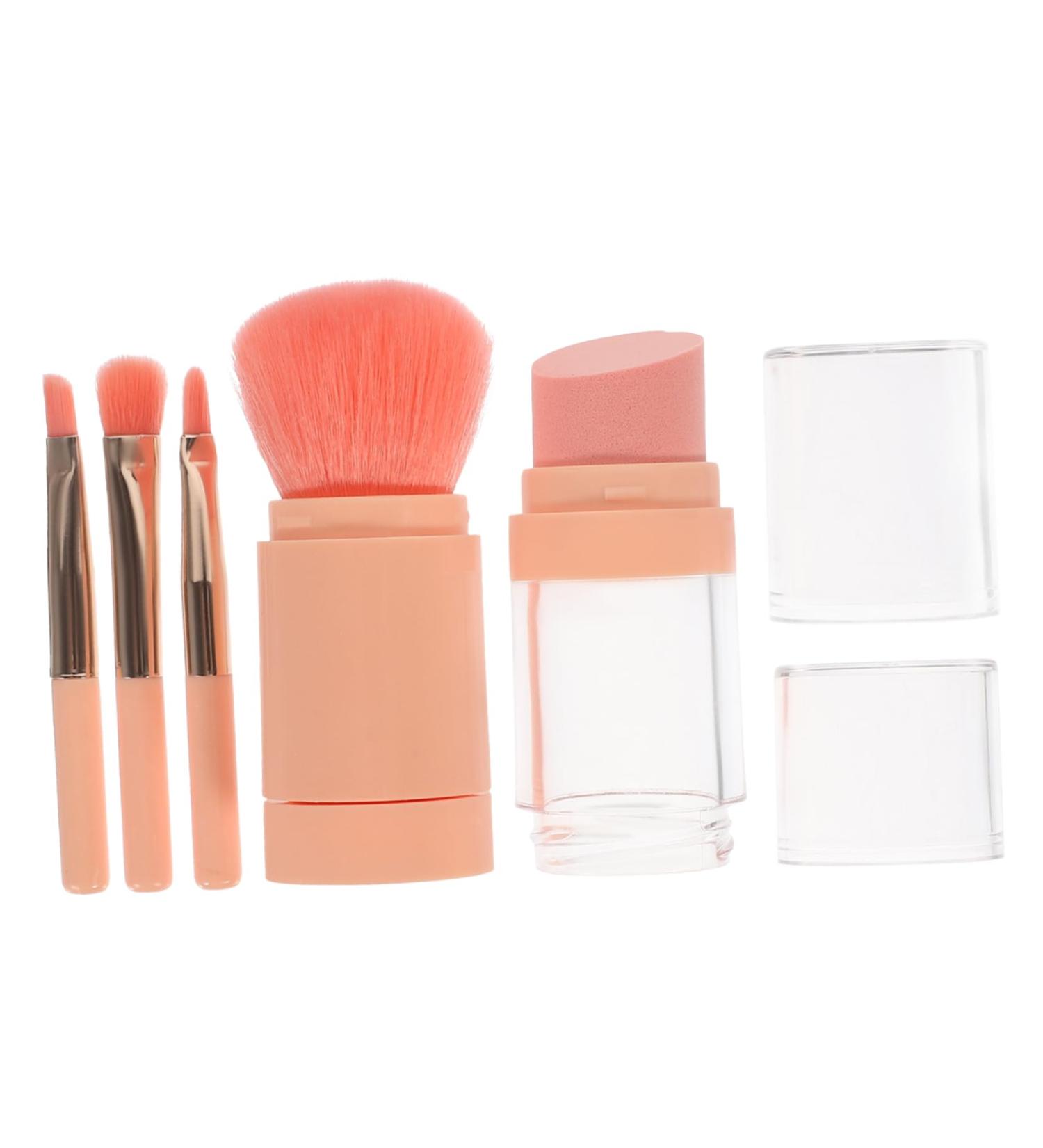 Didiseaon 1 Set 5-in-1 Makeup Brush Face Makeup Brush Fluffy Powder Brush Lady Makeup Brush Loose Powder Brush Makeup Tool Travel Powder Puff Pink Highlight Brush Artificial Fiber - Buy Online on GoSupps.com