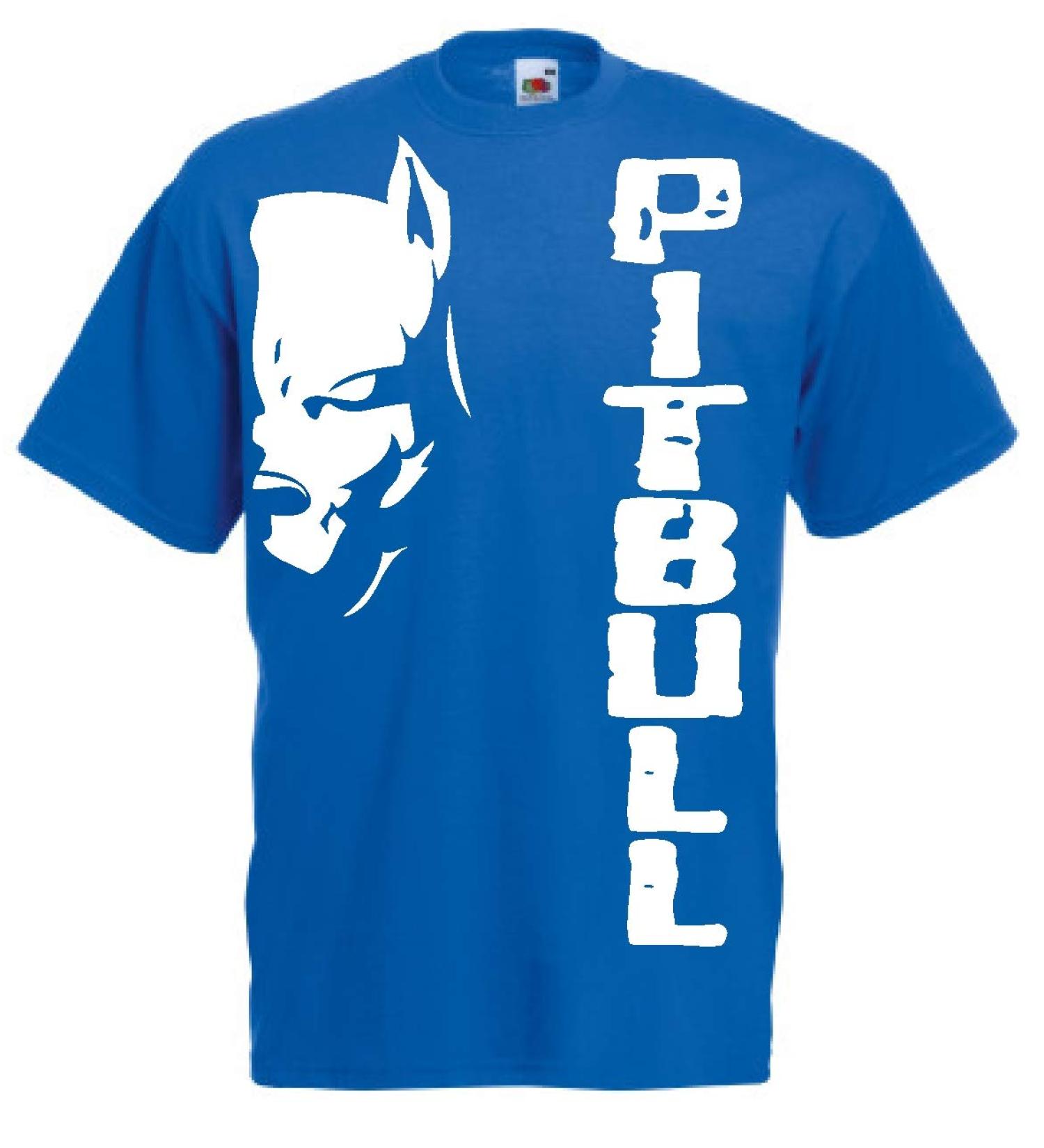 Generico t-Shirt Pitbull Fight Dog Kickboxing Boxing Gift Idea 12 Colors also for Kids 3XL Royal Blue