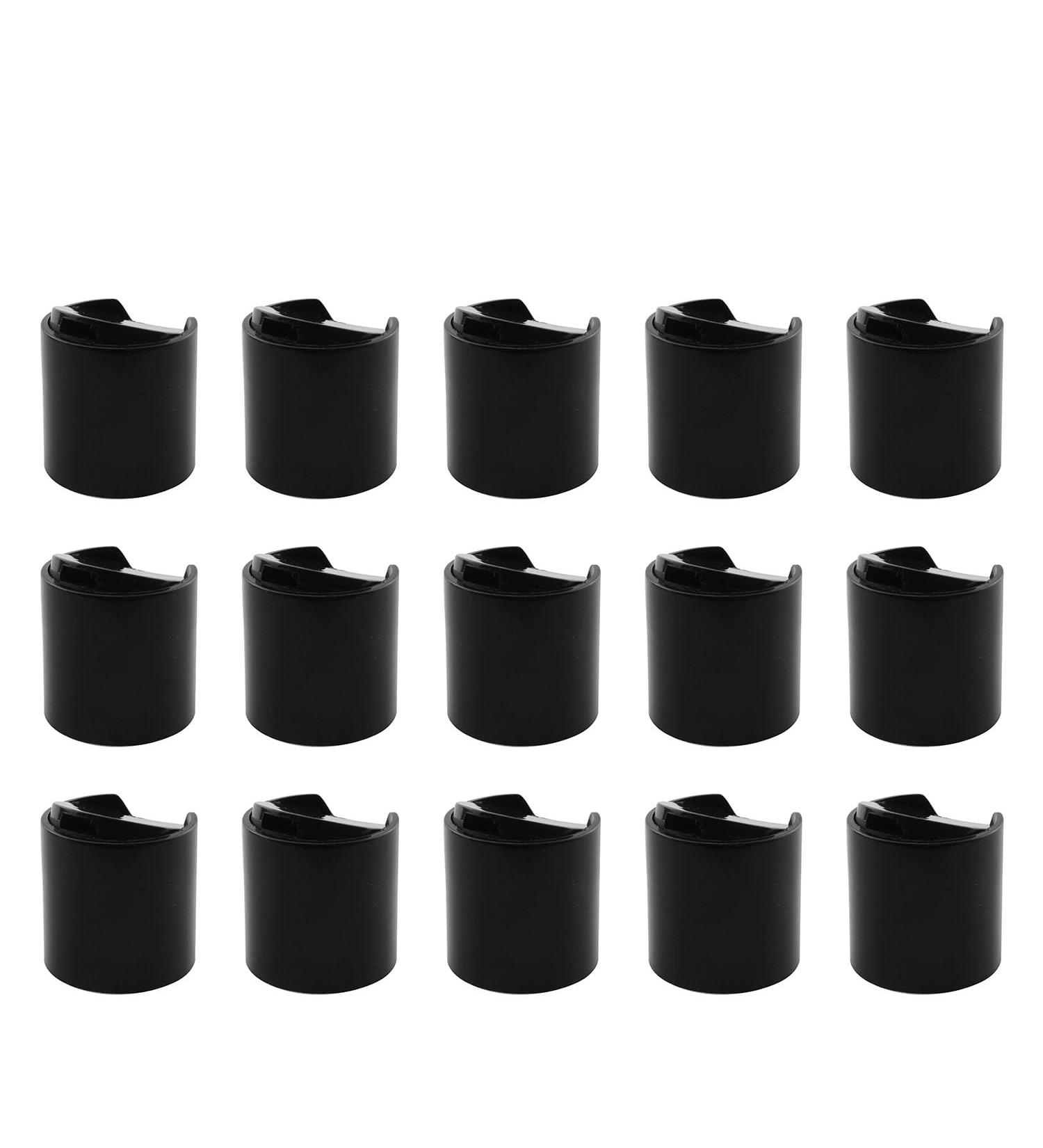 JCBIZ 15PCS Black Durable Replacement Caps Disc Top Caps for Plastic Bottles Empty Bottles Squeeze Bottles - Buy Online on GoSupps.com