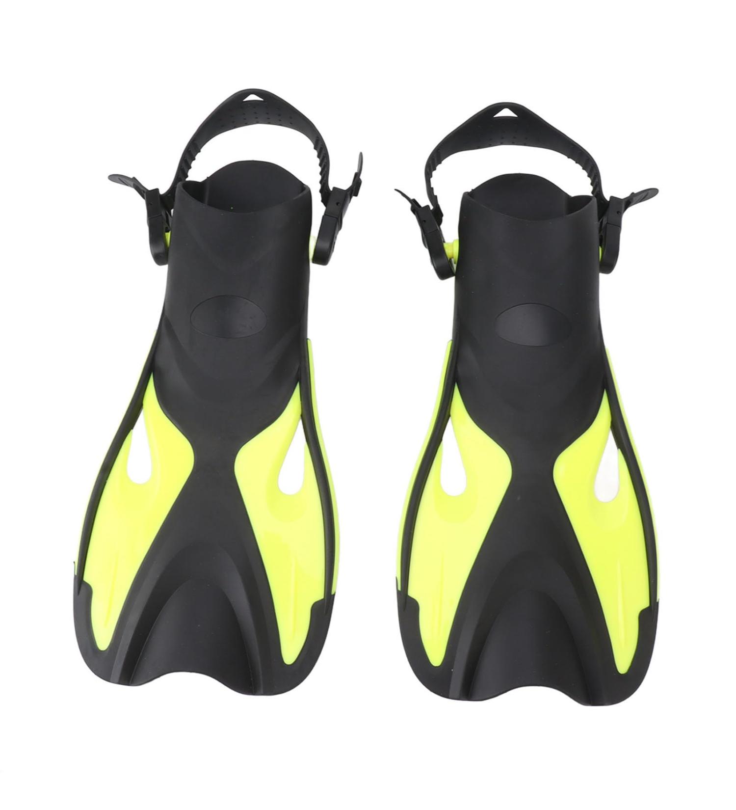 BOLORAMO Swimming Fins for Adults - Premium Diving Fins in Black & Yellow (Size 9-11 / 42-45) - Perfect for Open Water Adventures - Buy Online on GoSupps.com