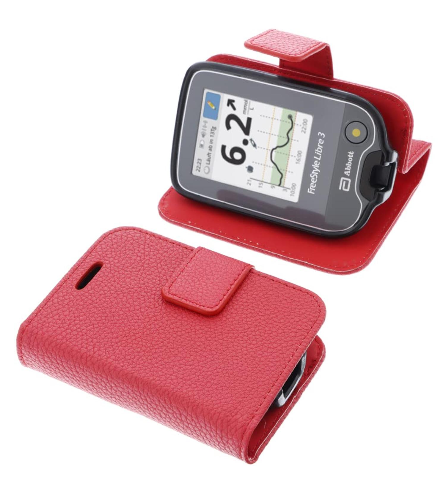 Shop the Best foto-kontor Case for Abbott Freestyle Libre 3 - Stylish & Protective Red Book-Style Case - Buy Online on GoSupps.com