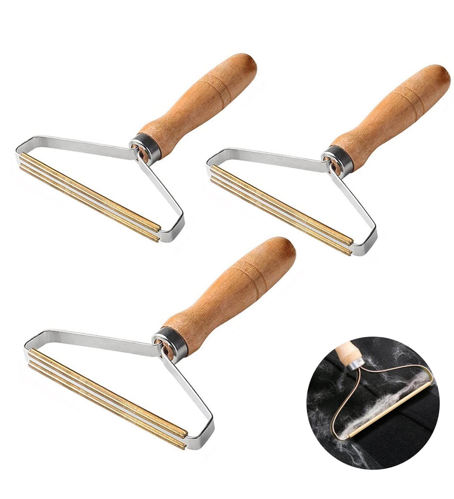 3-Pack Hair Remover Roller Set | Portable Lint Roller & Clothing Lint Razor for Animal Hair Removal | Effective Foot & Fabric Cleaners - Buy Online on GoSupps.com