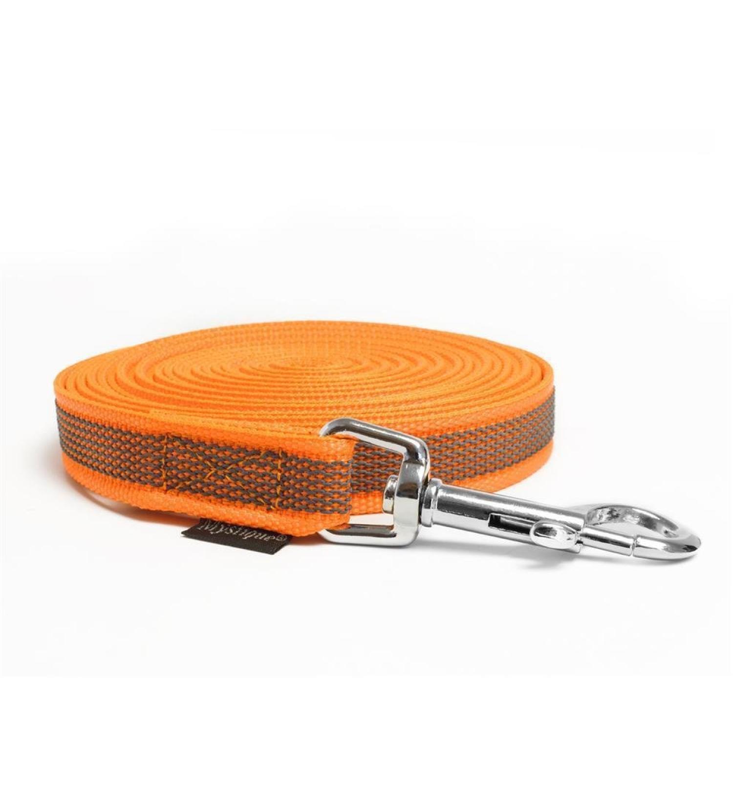 Mystique Rubberized towline 20mm neon orange 15m with HS 15m neon orange