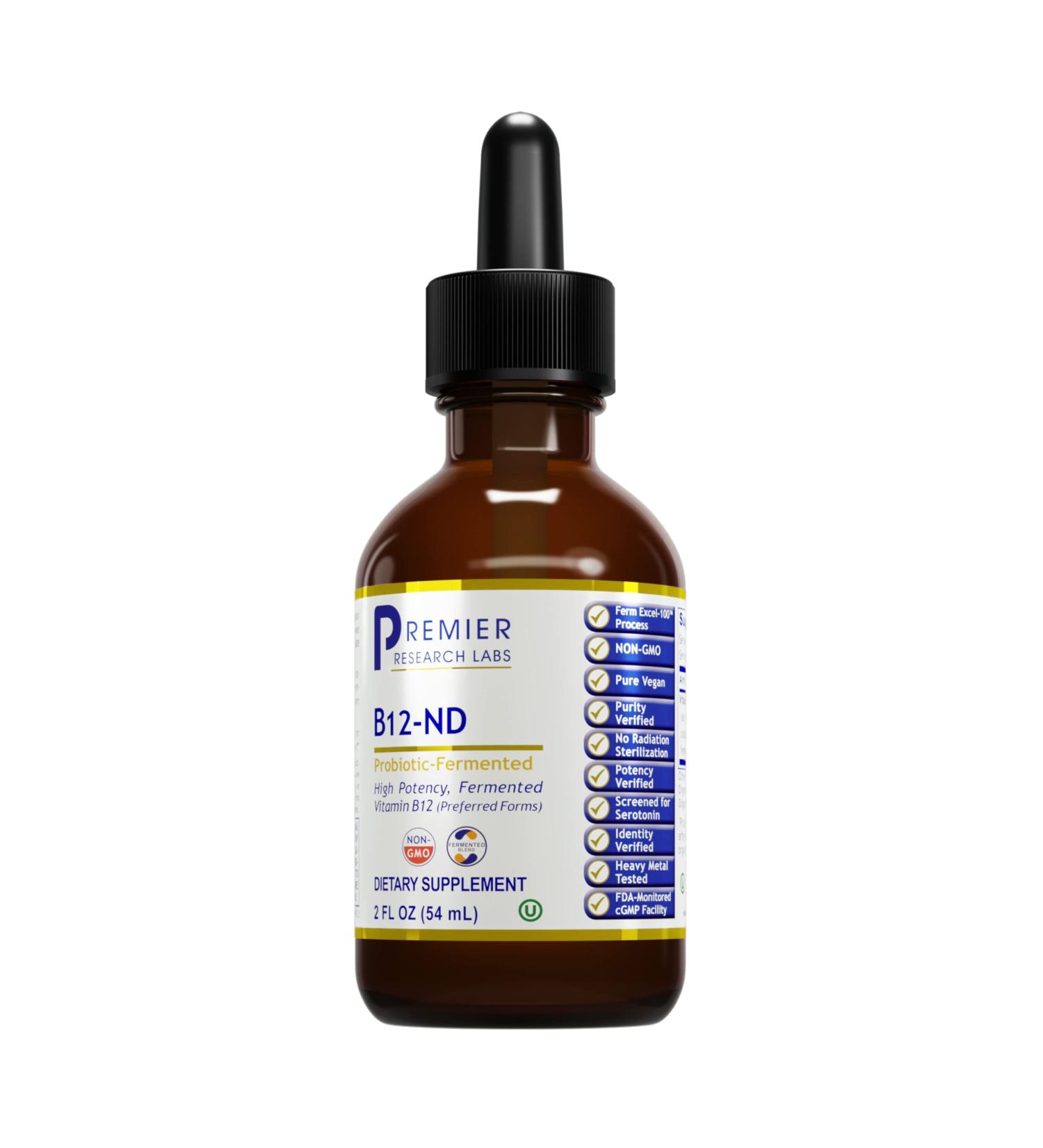 PRL B12-ND: High-Potency Fermented Vitamin B12 for Brain & Nerve Support - 2 Fl Oz - Buy Online on GoSupps.com