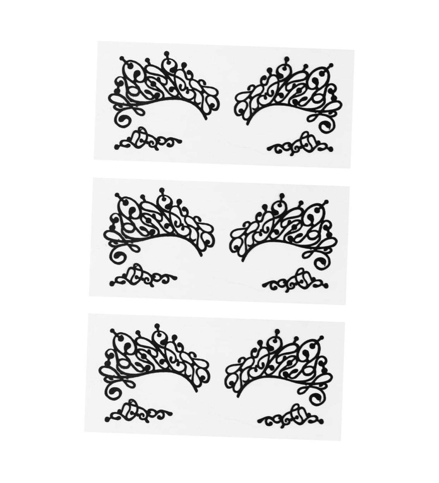 VINTORKY 3 Pairs Lace Eyeliner Stickers Makeup Eye Halloween Eye Eyeshadow Glitter Liner for Eyes Paper - Buy Online on GoSupps.com