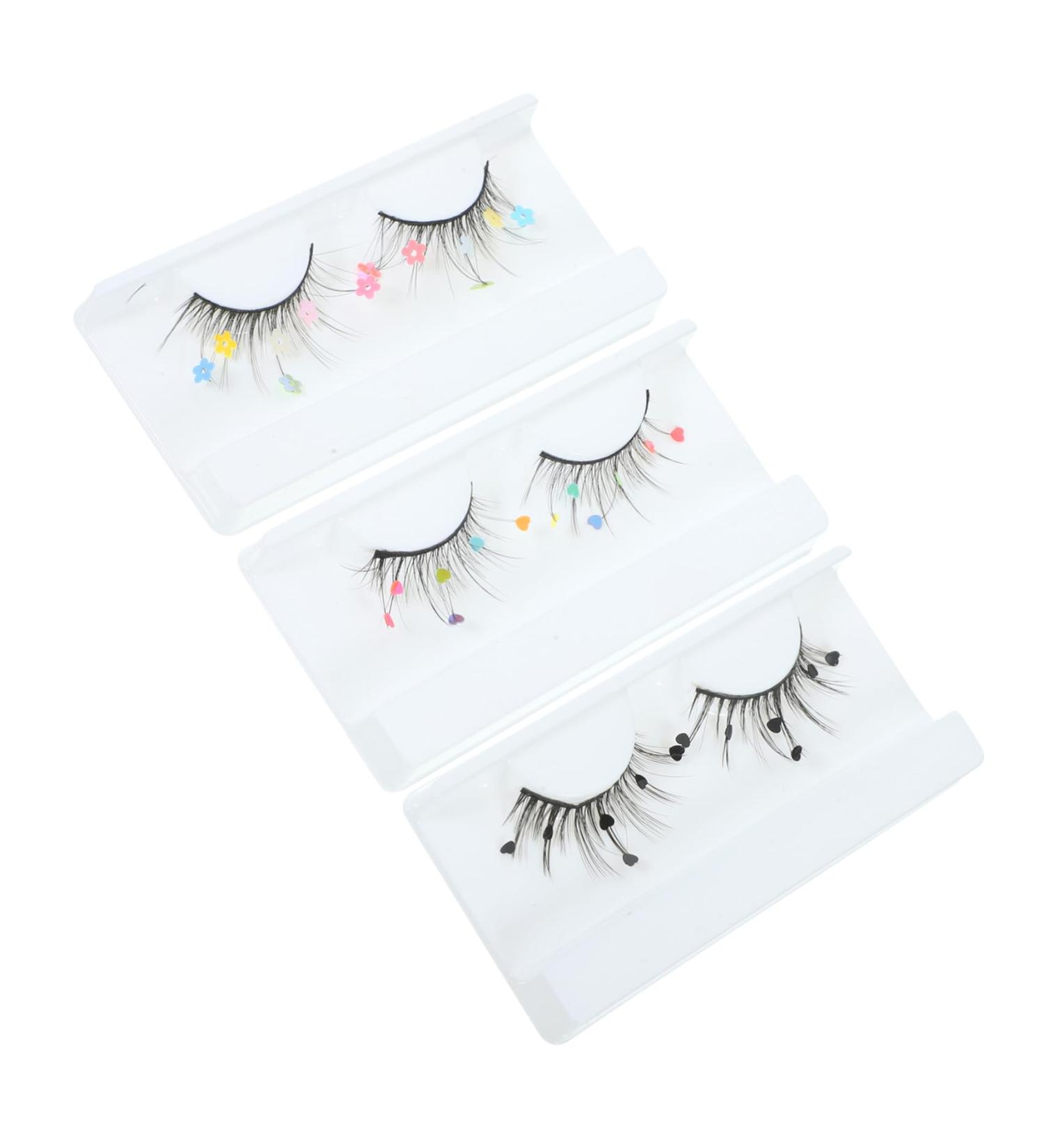 minkissy 9 Pairs Sequin False Eyelashes Colored Lashes Color Lashes Pride Makeup Lashes with Color Colored Eyelashes False Lashes Female Eyelashes Lashs Cosplay Cosmetic Miss Imitation - Buy Online on GoSupps.com