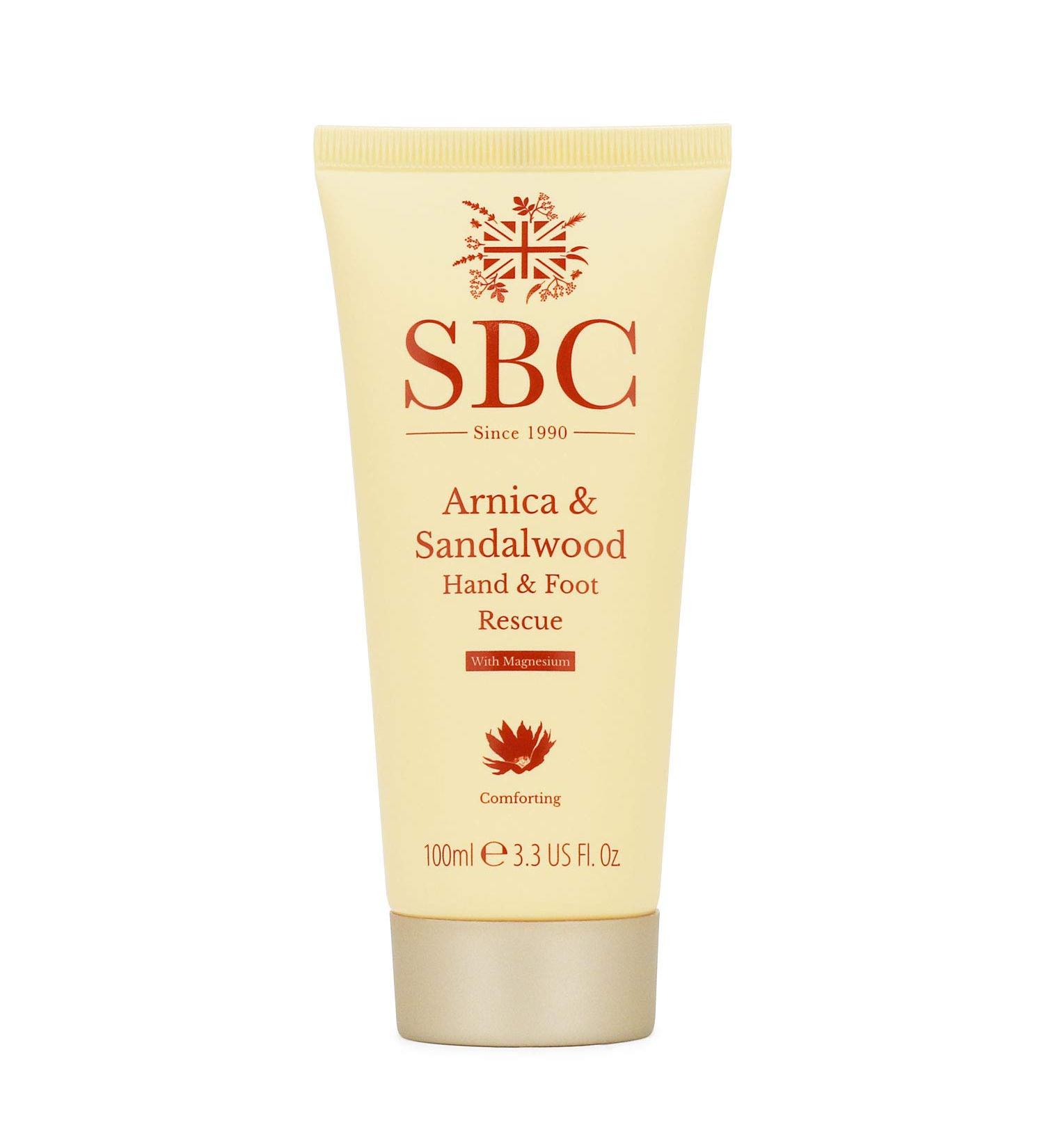 SBC Skincare Hand and Foot Cream with Arnica & Sandalwood - 100ml | Tension Relief & Sports Recovery Rescue Cream - Buy Online on GoSupps.com