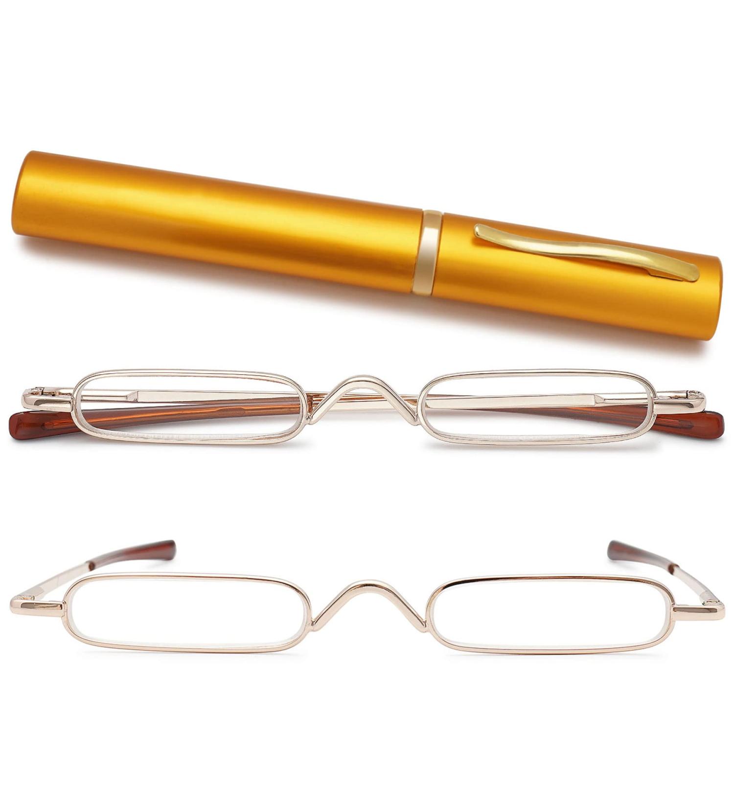 Buy Lanomi Mini Reading Glasses for Women - Light Metal Glasses with Case | 1.0 to 4.0 Diopter - International Shipping Available - Buy Online on GoSupps.com