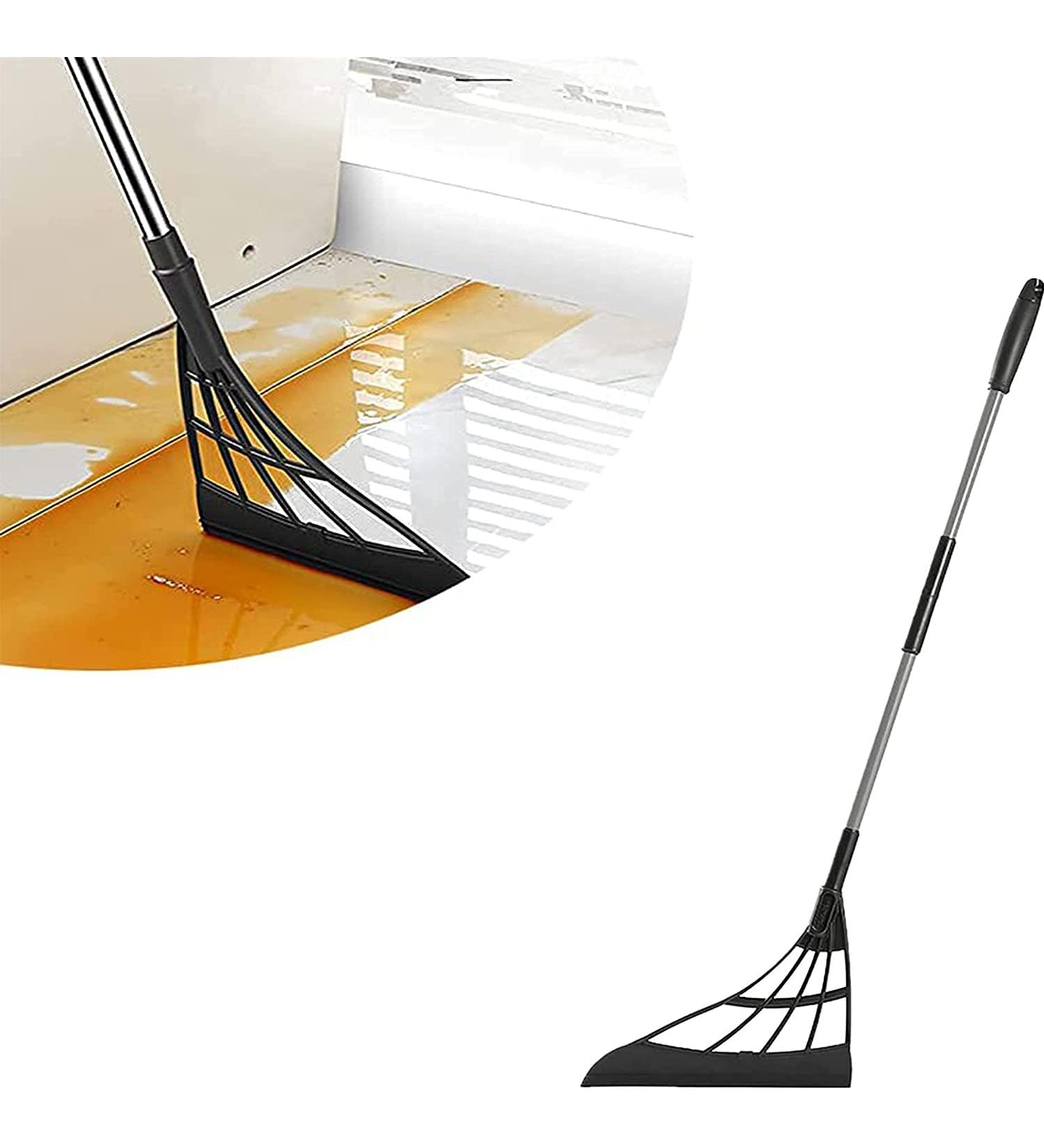 Multifunction Magic Broom 2-in-1 Sweeper Easily Dry The Floor Surface and Remove Dirt and Hair Adjustable Professional Squeegee for Tile Shower Floor (Gray) - Buy Online on GoSupps.com