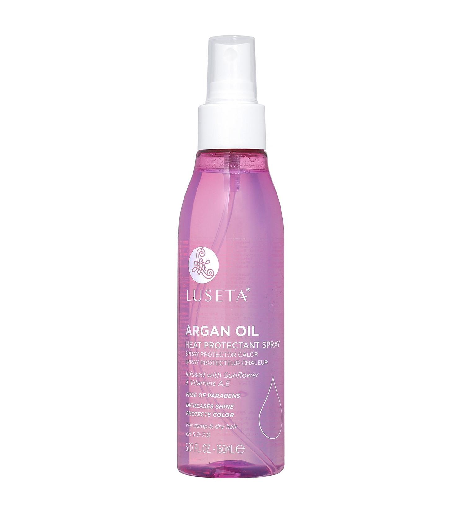 Luseta Argan Oil Heat Protectant Spray Reduces Blow-dry Time by 50% Provides Invisible Weightless Heat Shield to Fight Against Damage Caused by UV 5.07oz - Buy Online on GoSupps.com