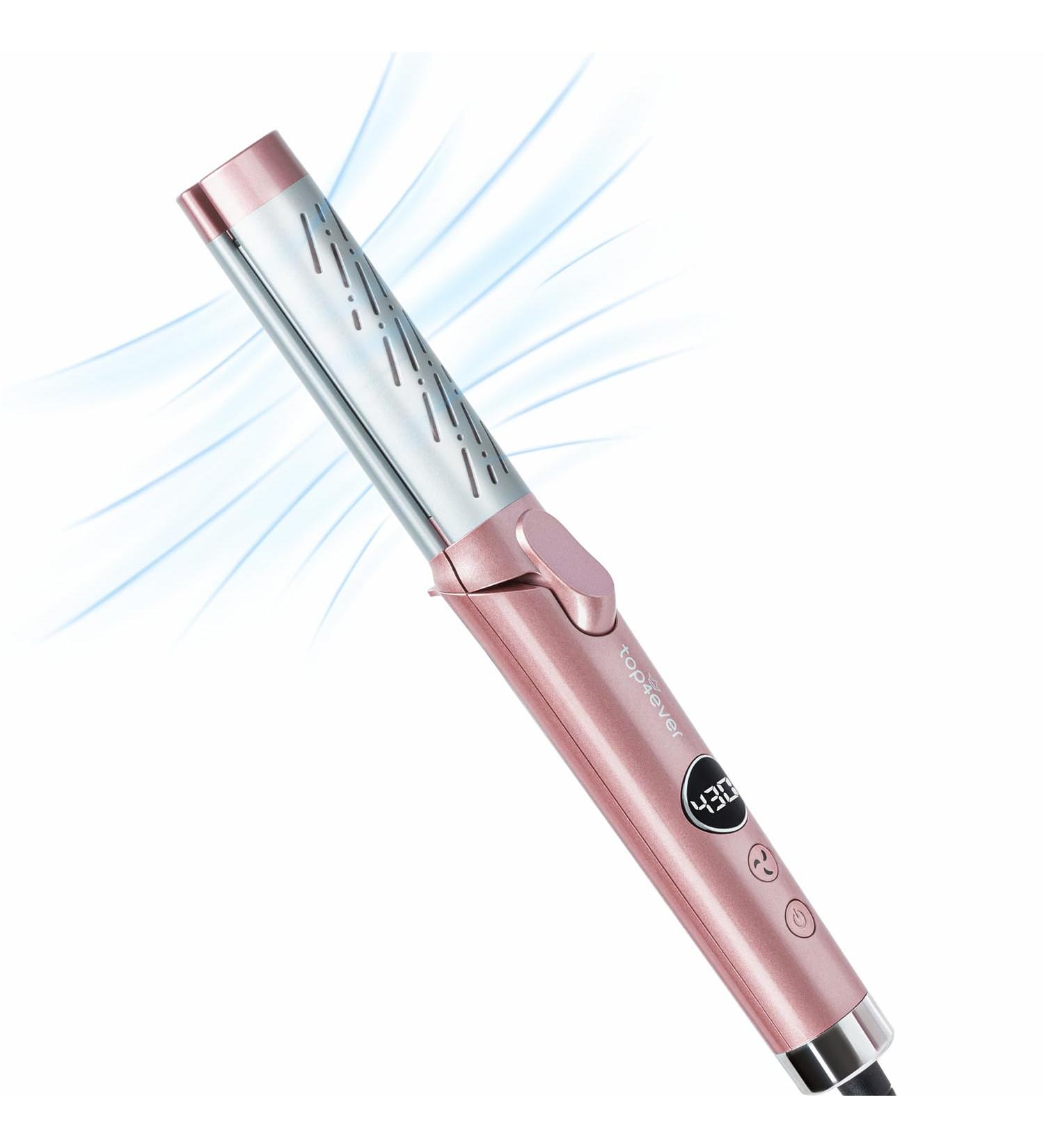 TOP4EVER Airflow Styler - 2-in-1 Curling Iron & Flat Iron Ionic Ceramic 360 Cool Air Vents Dual Voltage 5 Adjustable Temps for Perfect Hair Styling - Buy Online on GoSupps.com