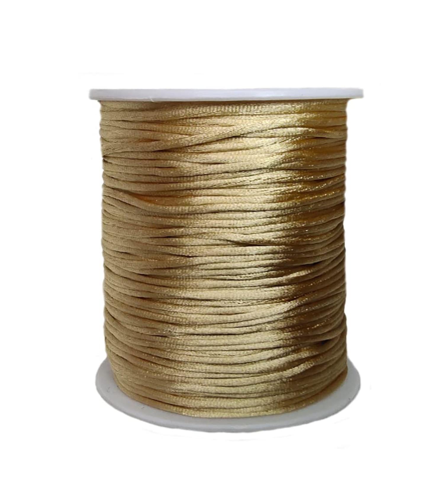 Xiezyu 1.5mm Nylon Satin Cord Thread for Jewelry Making - 109 Yards Beige - Buy Online on GoSupps.com