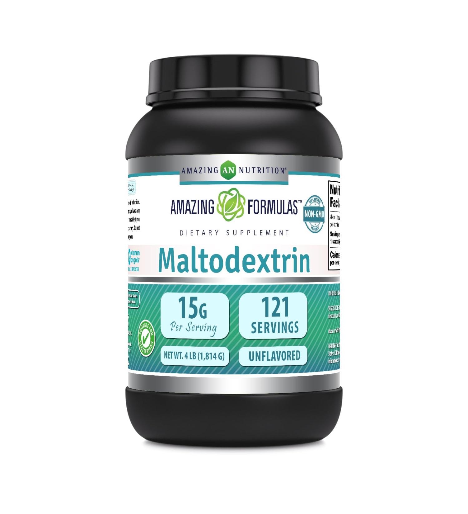 Amazing Formulas Maltodextrin Powder - 4 lb 15g per Serving 121 Servings USA Made - Optimal Energy & Recovery Supplement - Buy Online on GoSupps.com