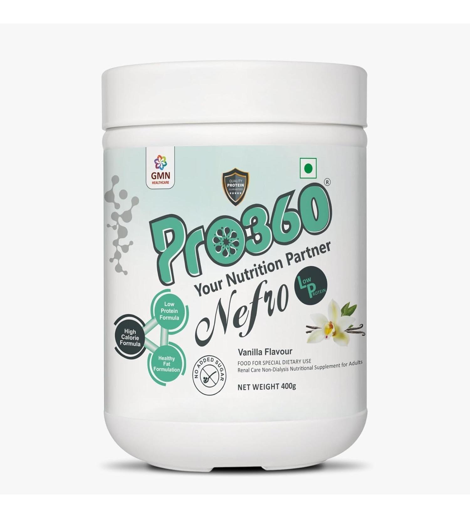 Powder Van.illa Flavour 400g Low Protein Nutrition Supplement for Kidney Health (Non-Dialysis) Vanilla Protein Powder Enriched with L-Taurine L-Carnitine & Essential Nutrients - Buy Online on GoSupps.com