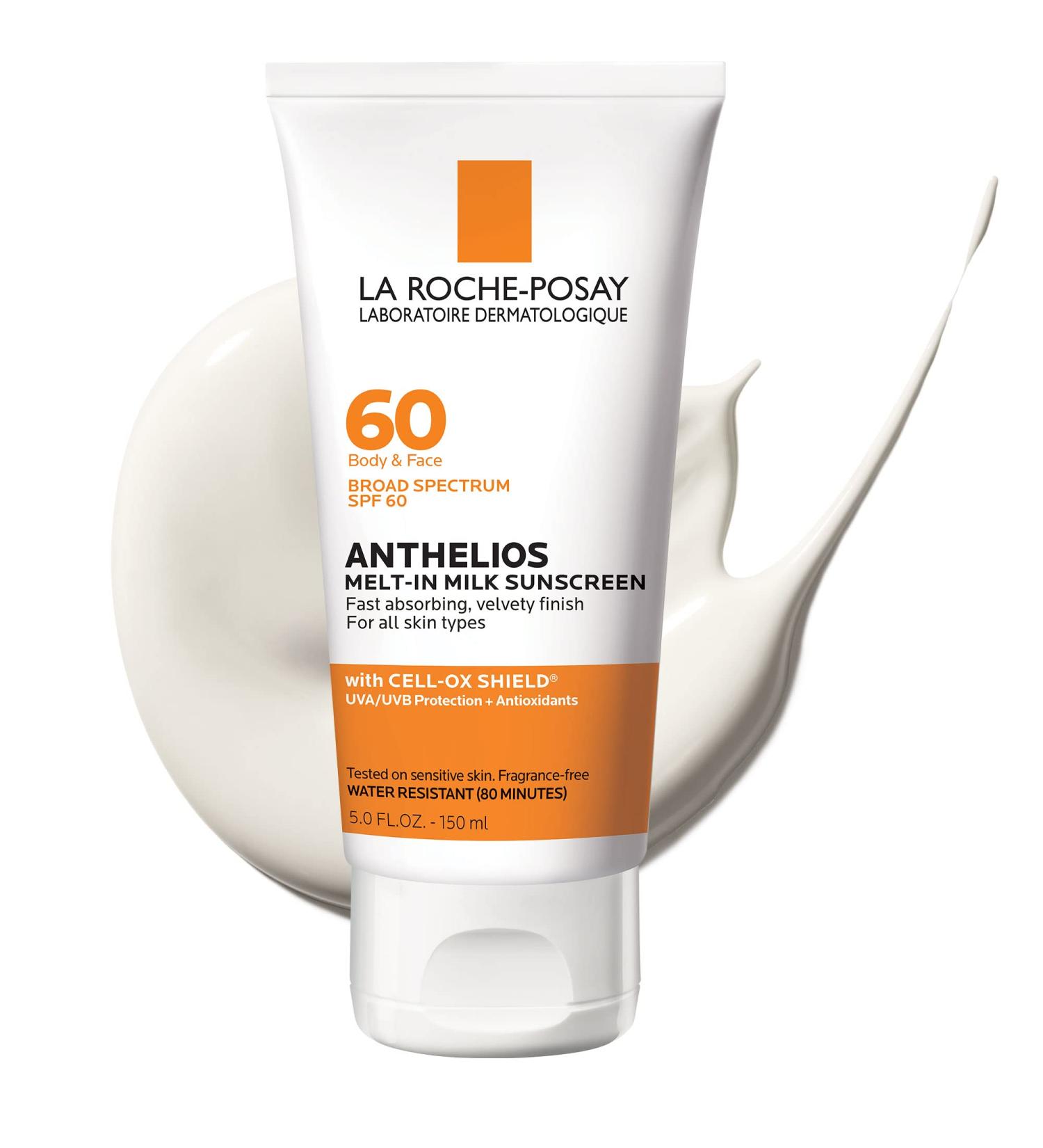 La Roche-Posay Anthelios SPF 60 Melt-In Milk Sunscreen for Body & Face - Oil-Free, Sport Lotion for Sensitive Skin - 5 Fl Oz - Buy Online on GoSupps.com